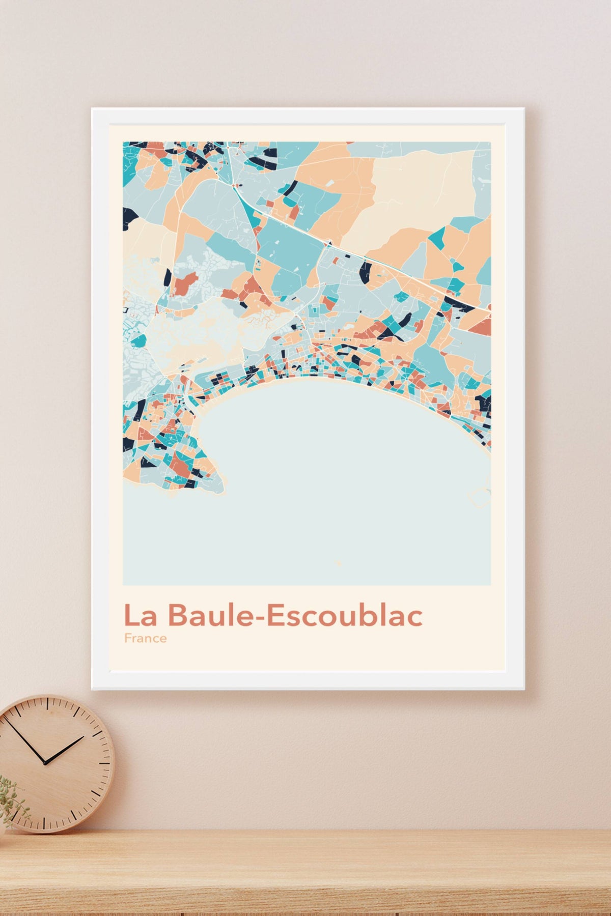 Plan de La Baule-Escoublac coloré - Carte personnalisée