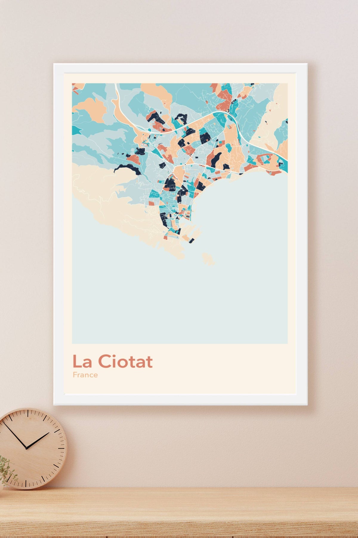 Plan de La Ciotat coloré - Carte personnalisée