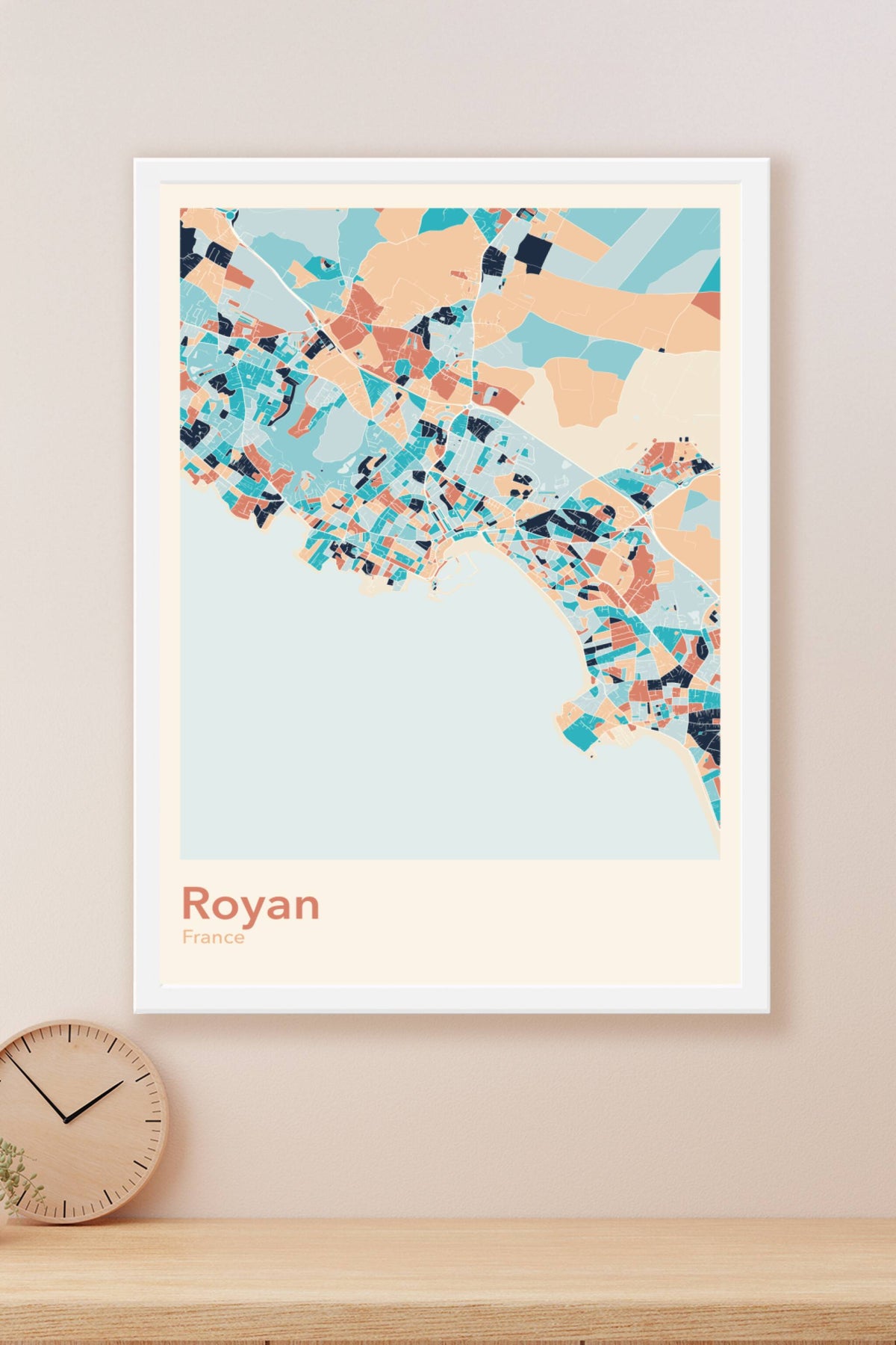 Plan de Royan coloré - Carte personnalisée