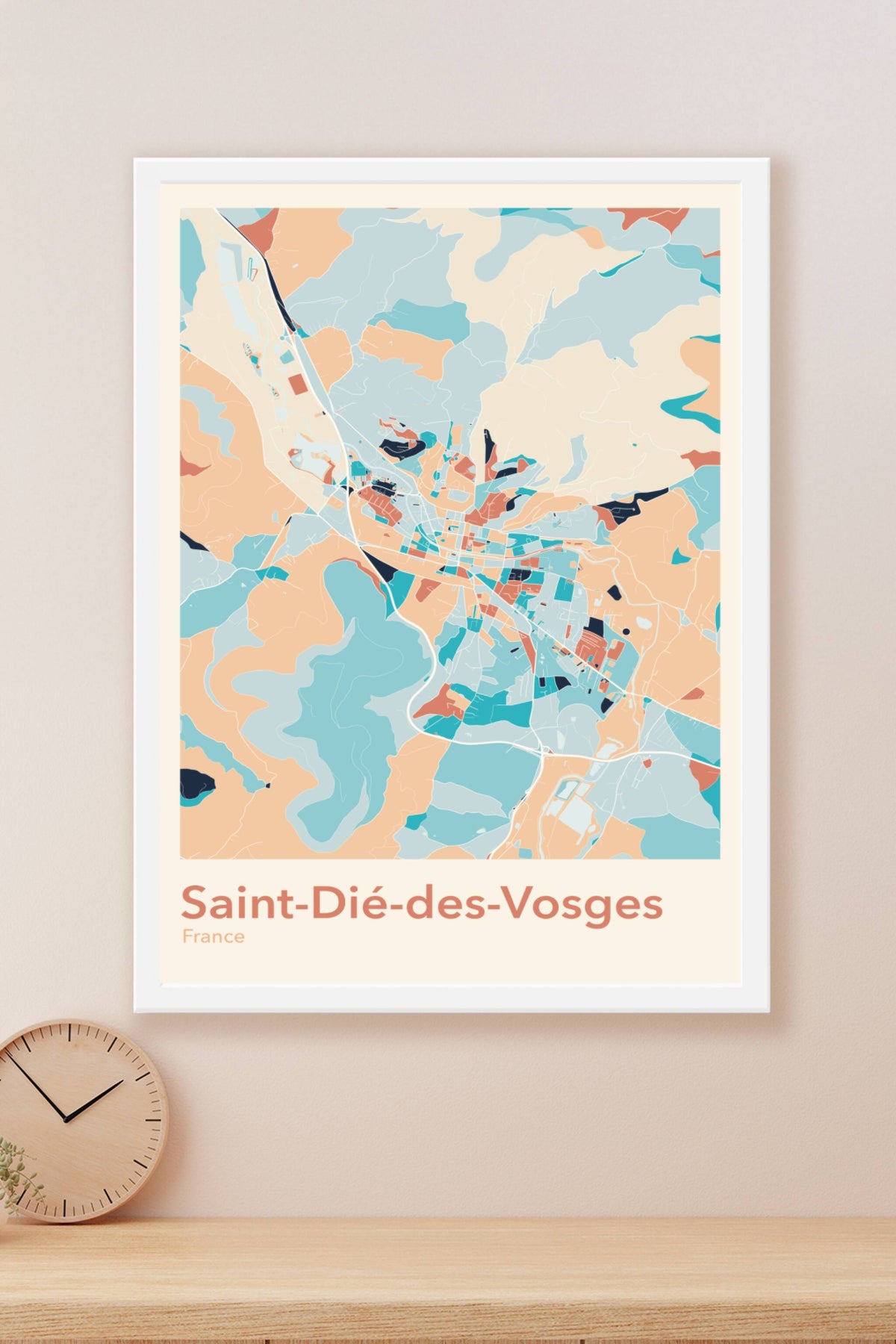 Plan de Saint-Dié-des-Vosges coloré - Carte personnalisée