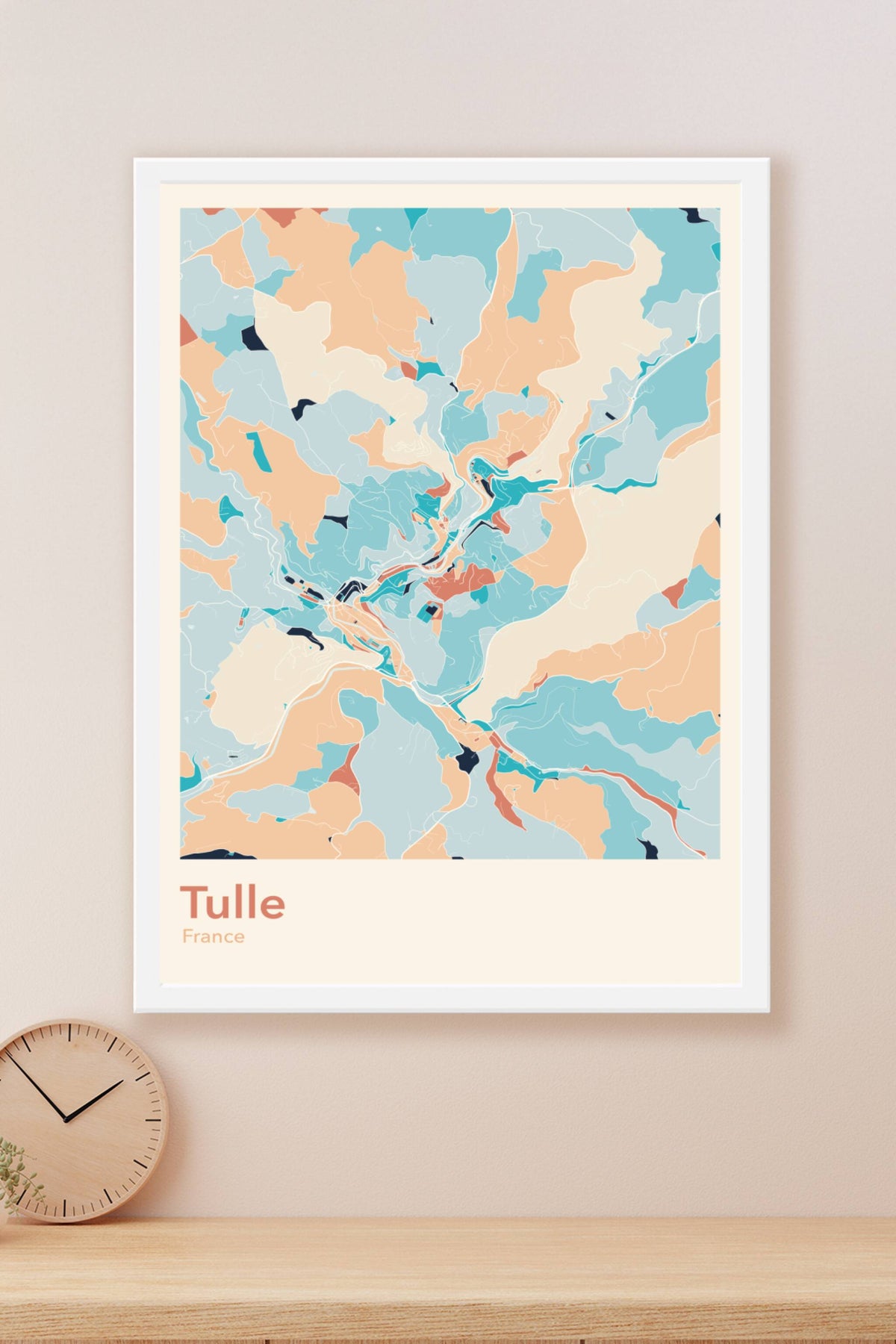 Plan de Tulle coloré - Carte personnalisée