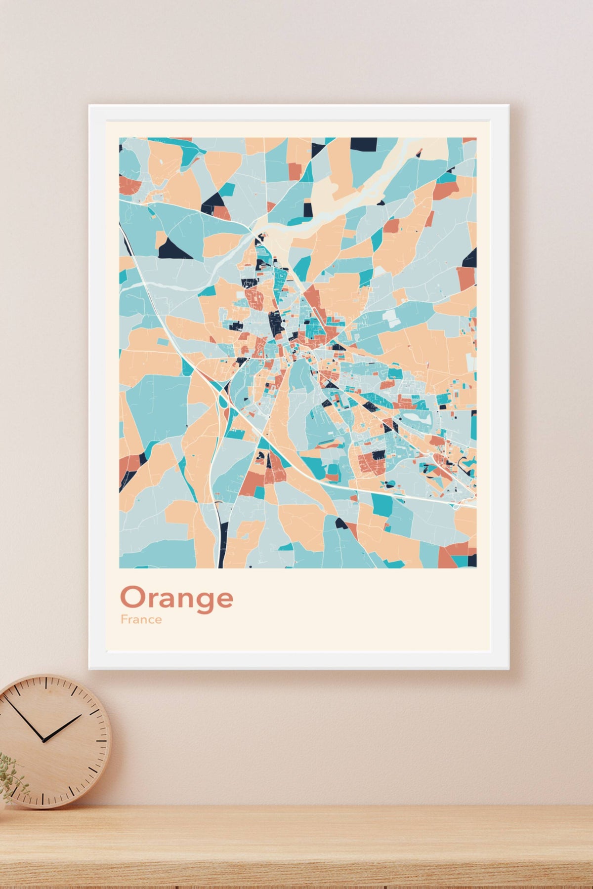 Plan d'Orange coloré - Carte personnalisée