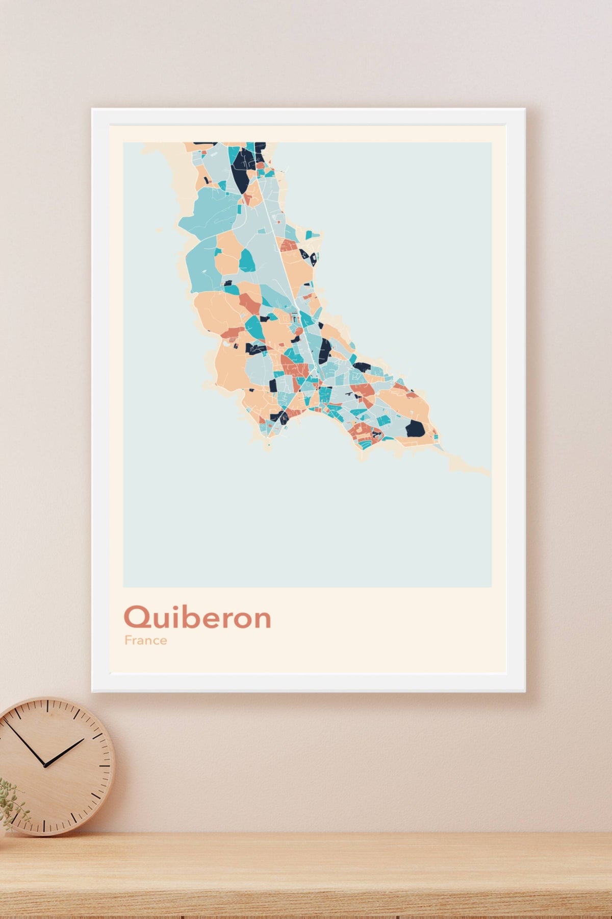 Plan de Quiberon coloré - Carte personnalisée