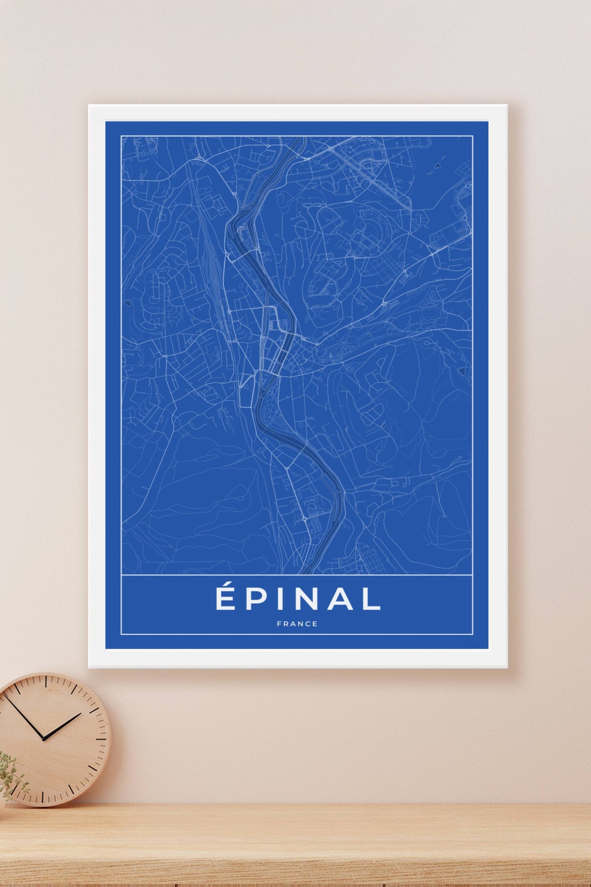 Carte d'Épinal bleue - Affiche personnalisée