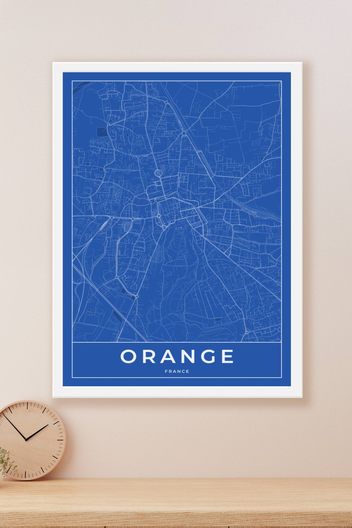 Carte d'Orange bleue - Affiche personnalisée