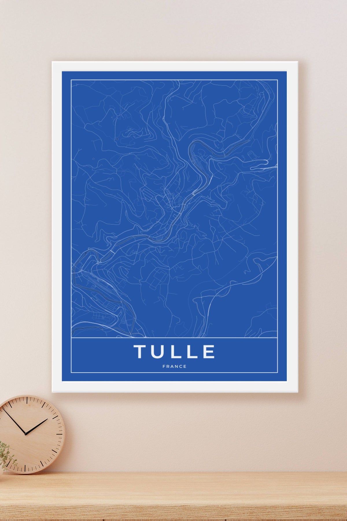 Carte de Tulle bleue - Affiche personnalisée