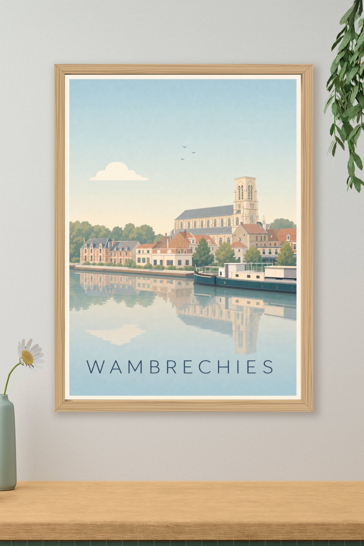Affiche de Wambrechies, poster du quai de la Deûle