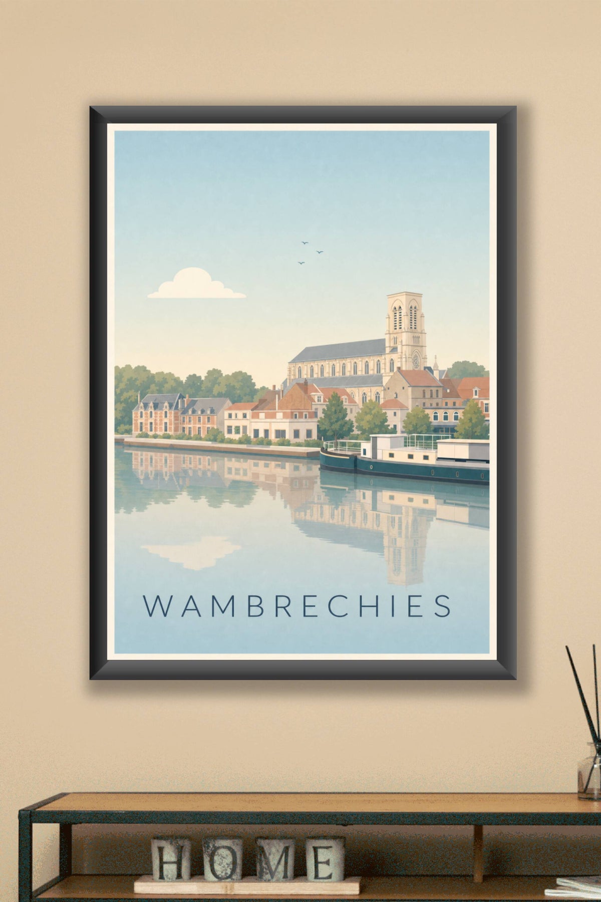 Affiche de Wambrechies, poster du quai de la Deûle