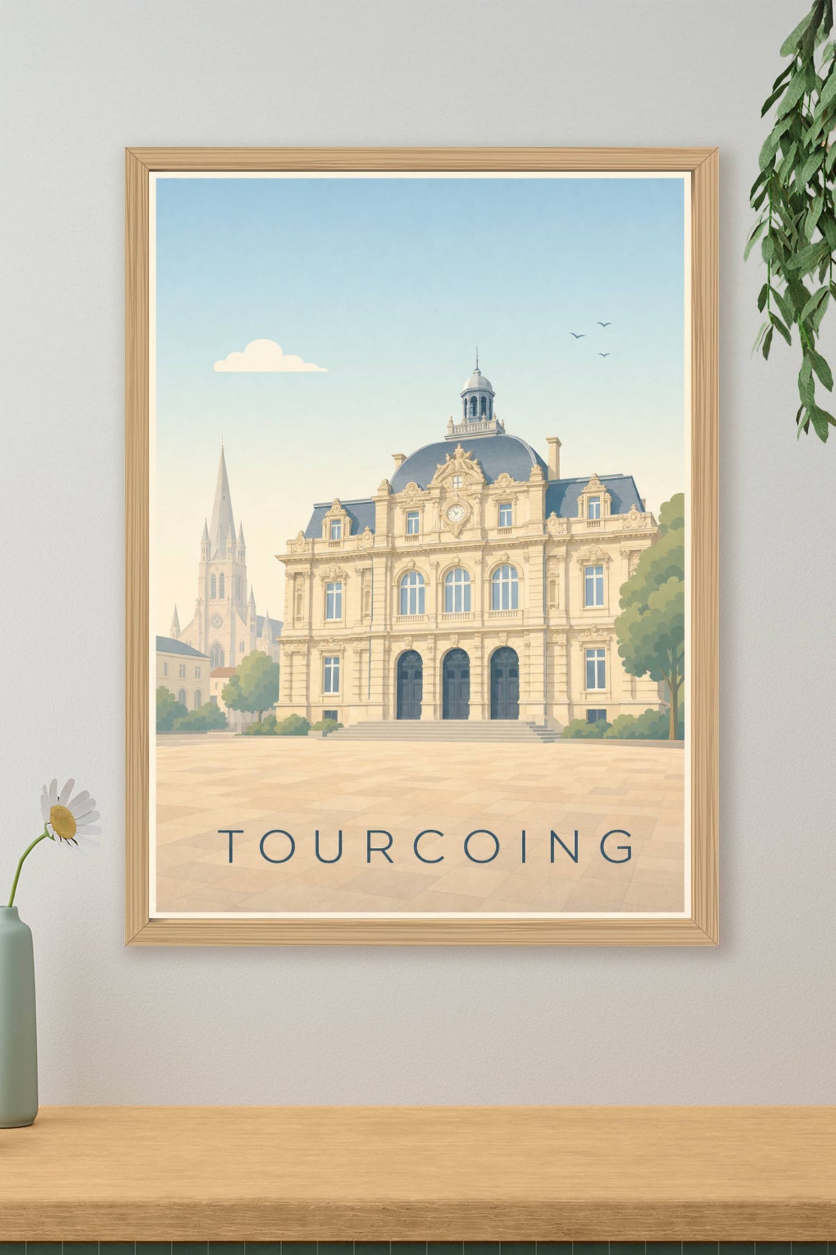 Affiche de Tourcoing, poster de l'Hôtel de Ville