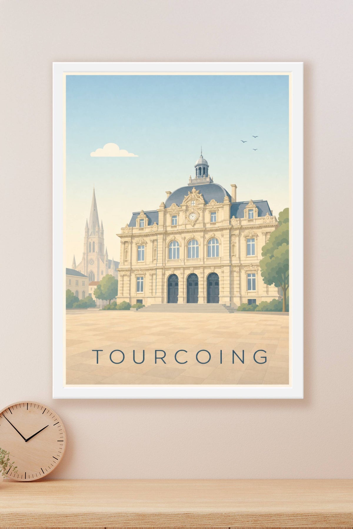 Affiche de Tourcoing, poster de l'Hôtel de Ville