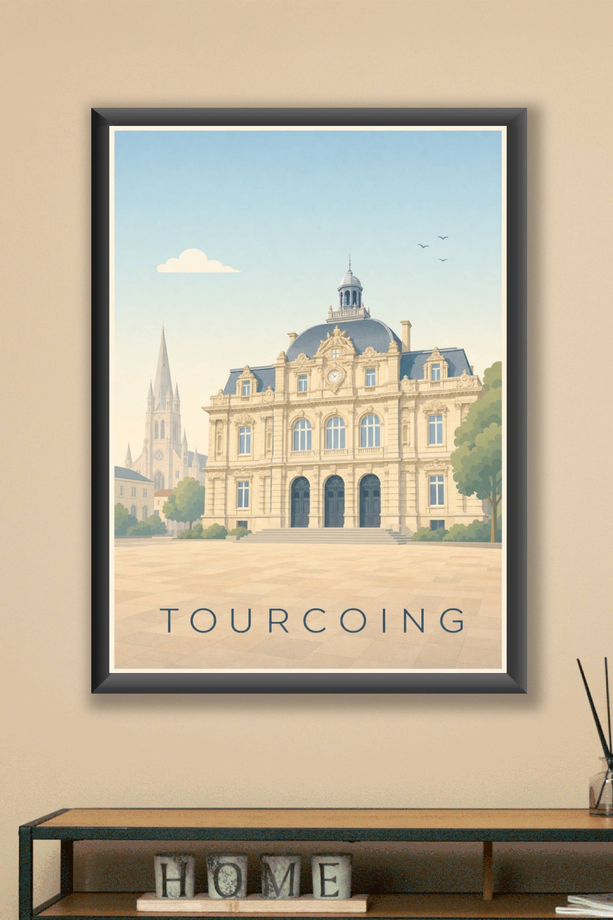 Affiche de Tourcoing, poster de l'Hôtel de Ville