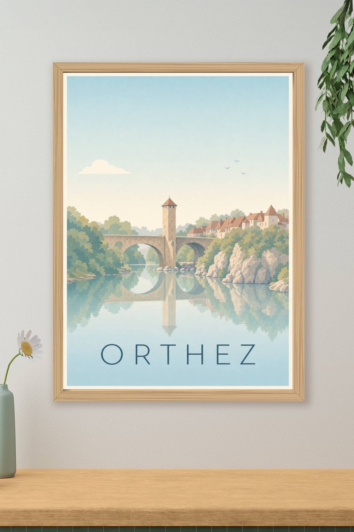 Affiche d'Orthez, Pont Vieux du Béarn
