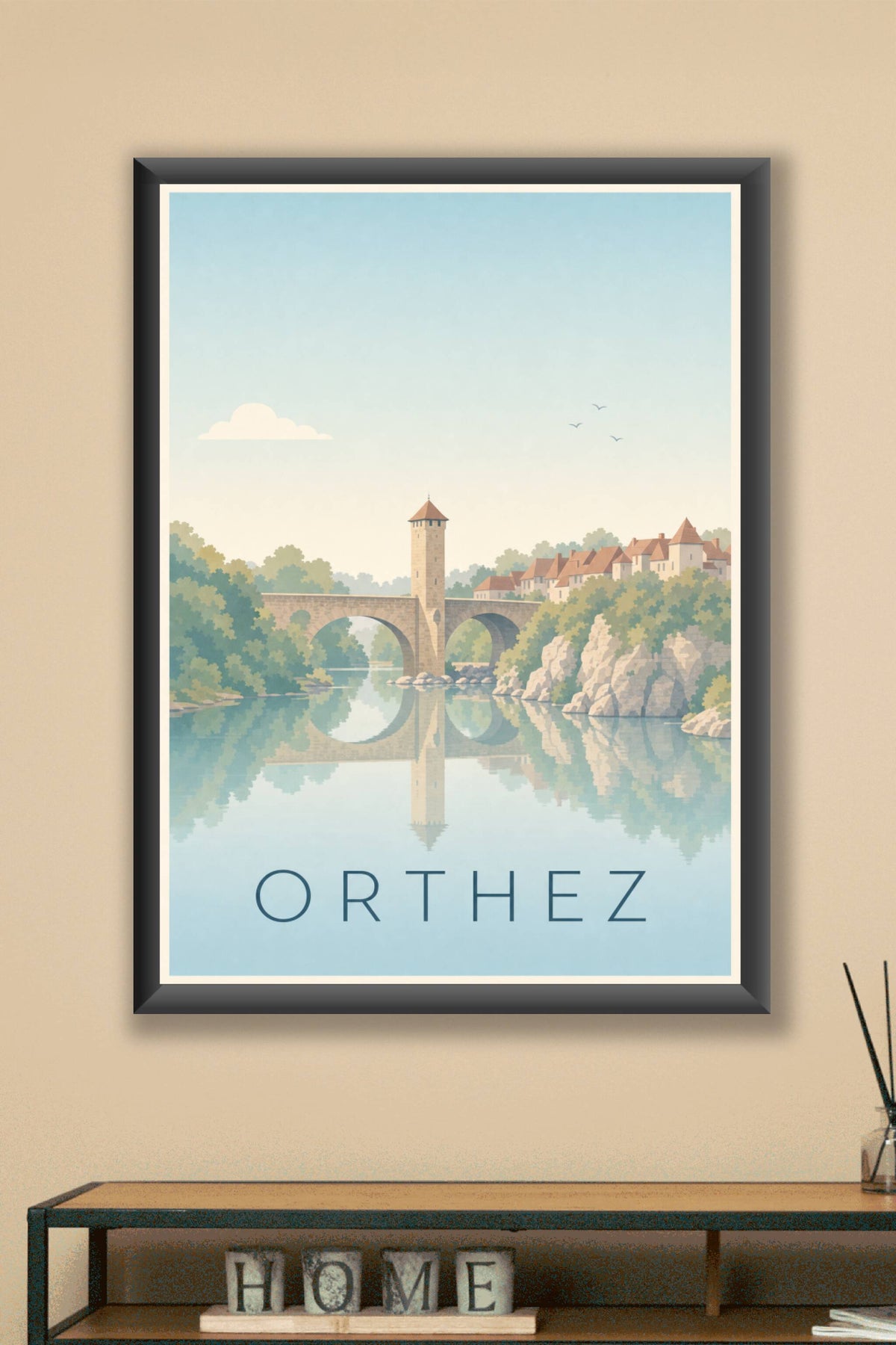 Affiche d'Orthez, Pont Vieux du Béarn