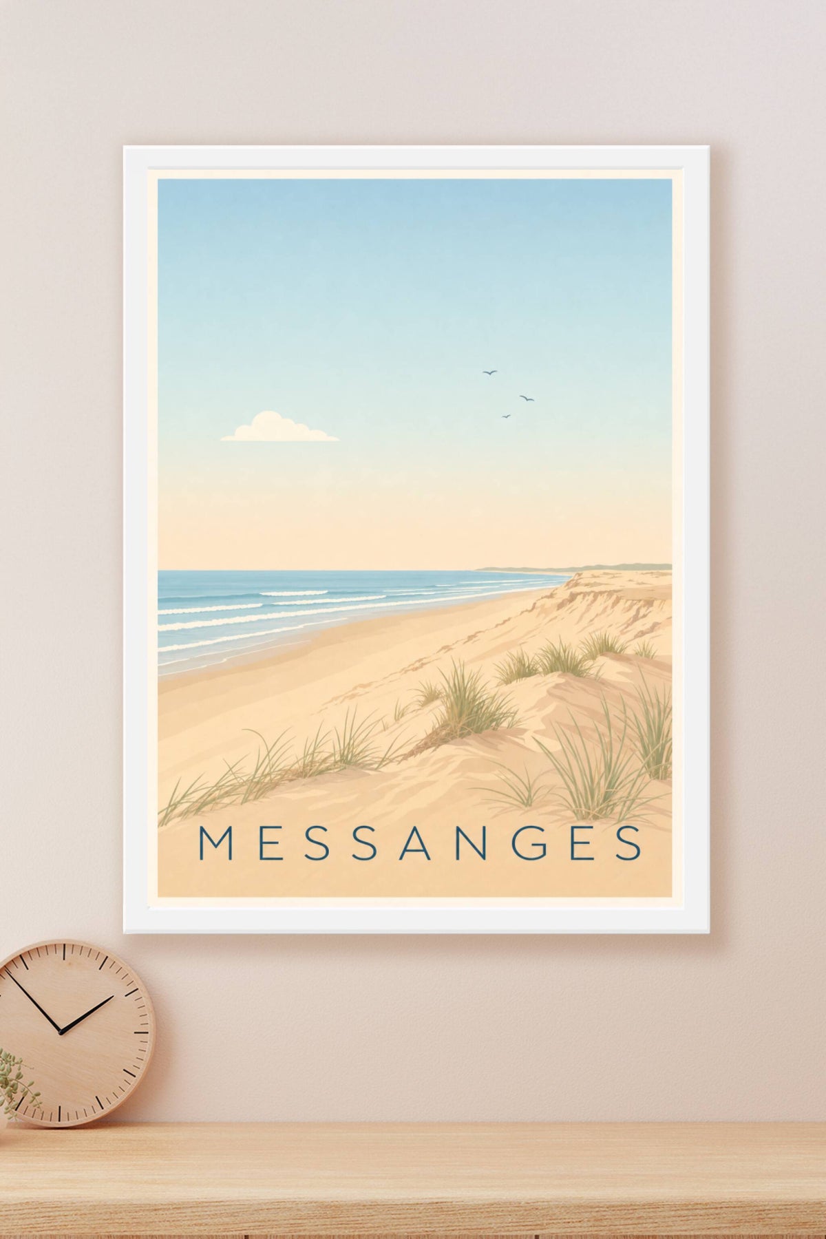 Affiche de Messanges, poster dunes landaises