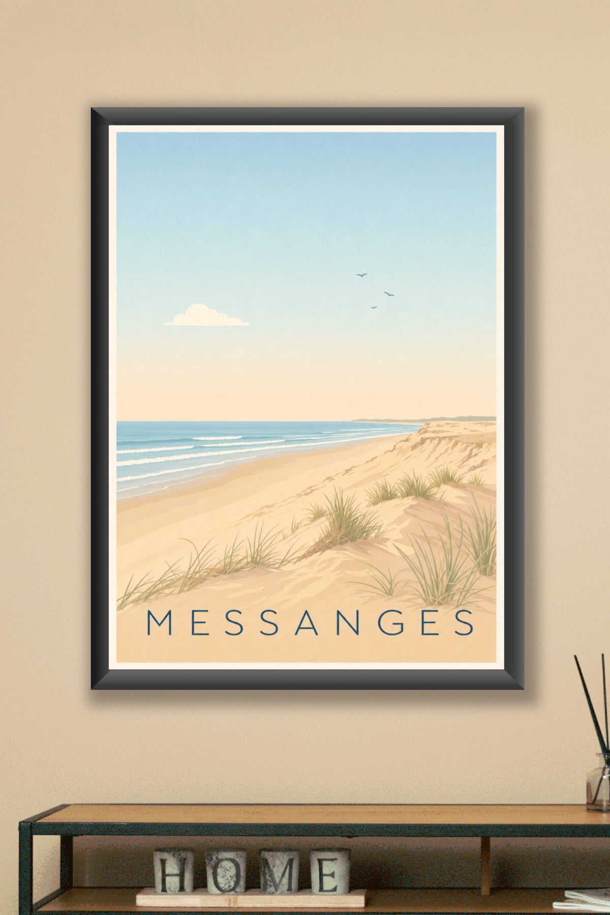Affiche de Messanges, poster dunes landaises