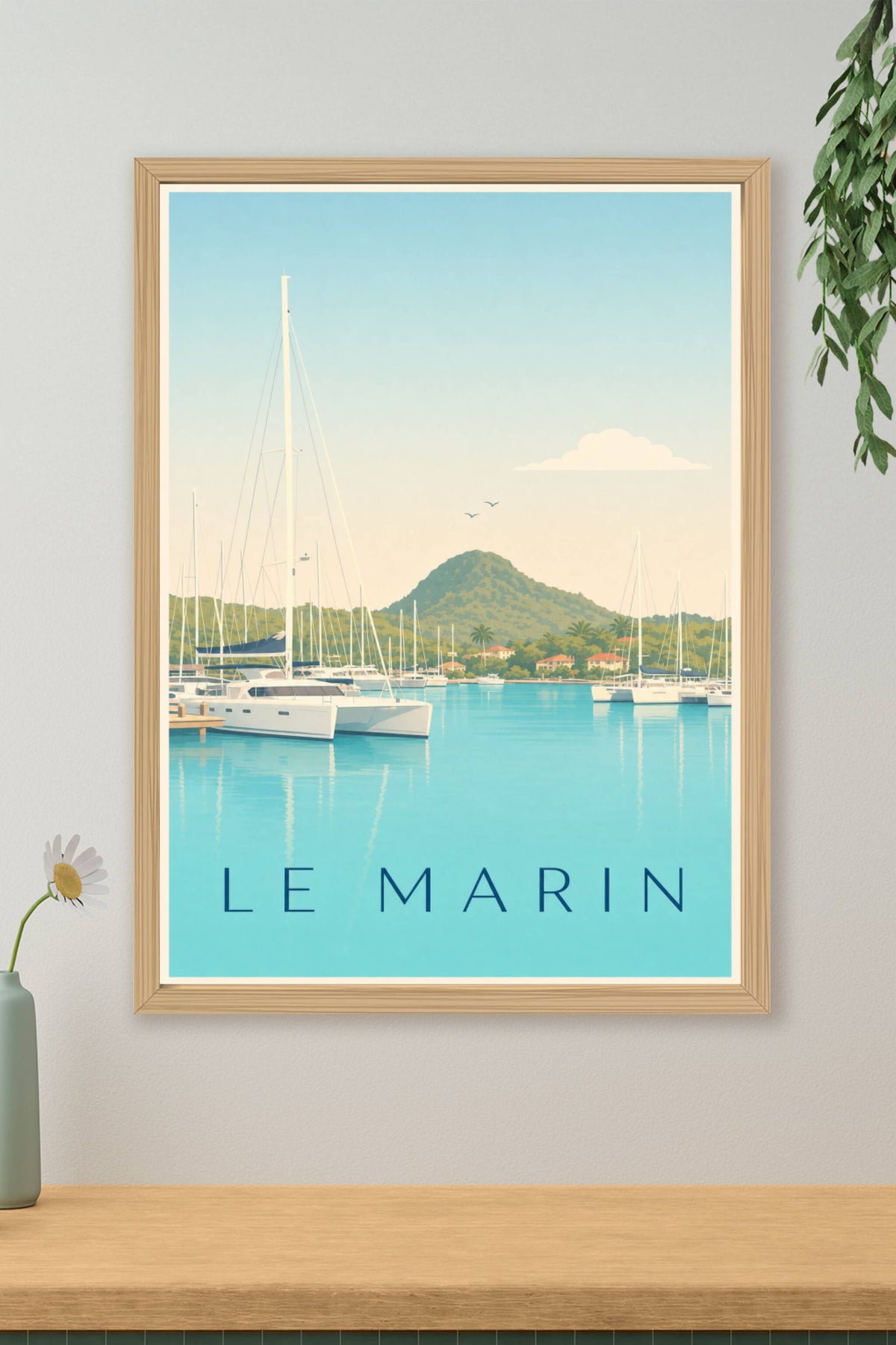 Affiche Le Marin, poster port de Martinique
