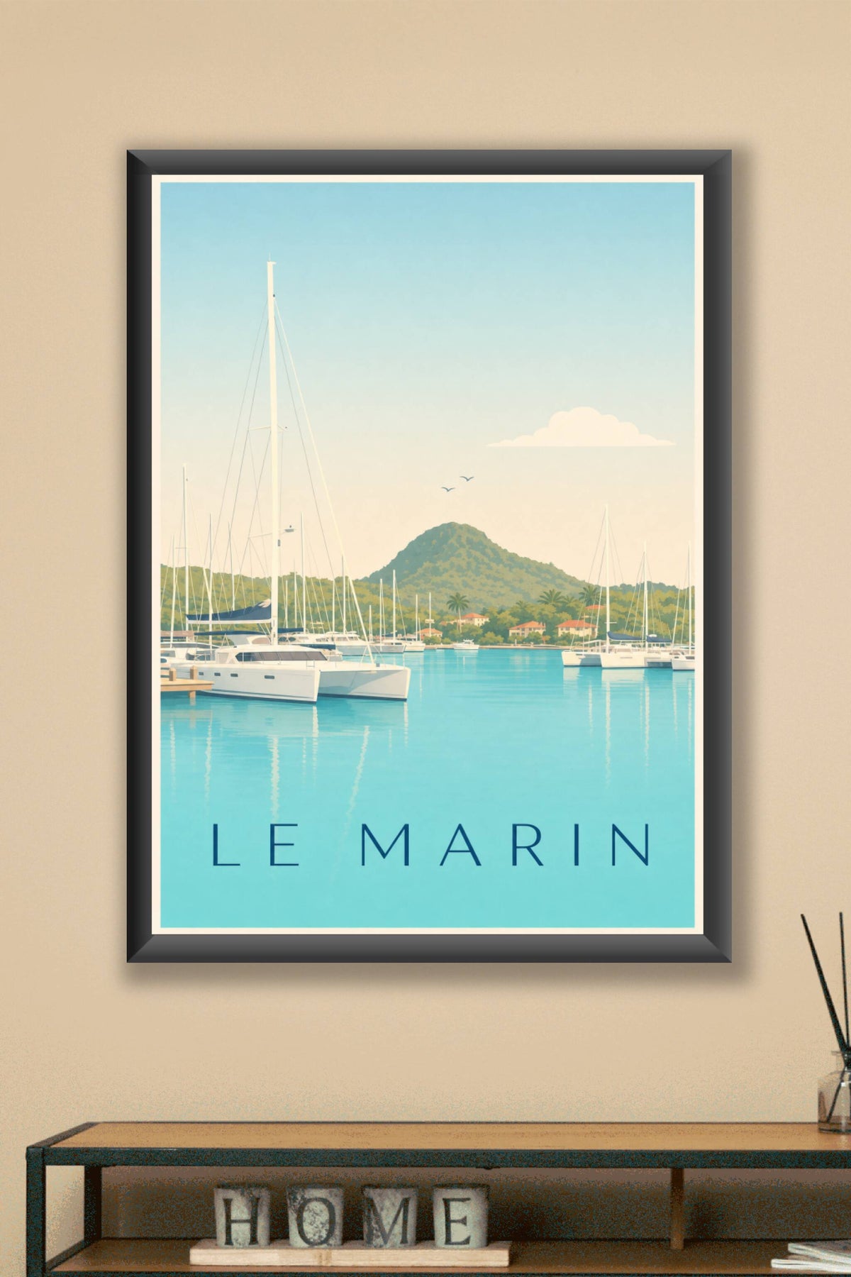 Affiche Le Marin, poster port de Martinique