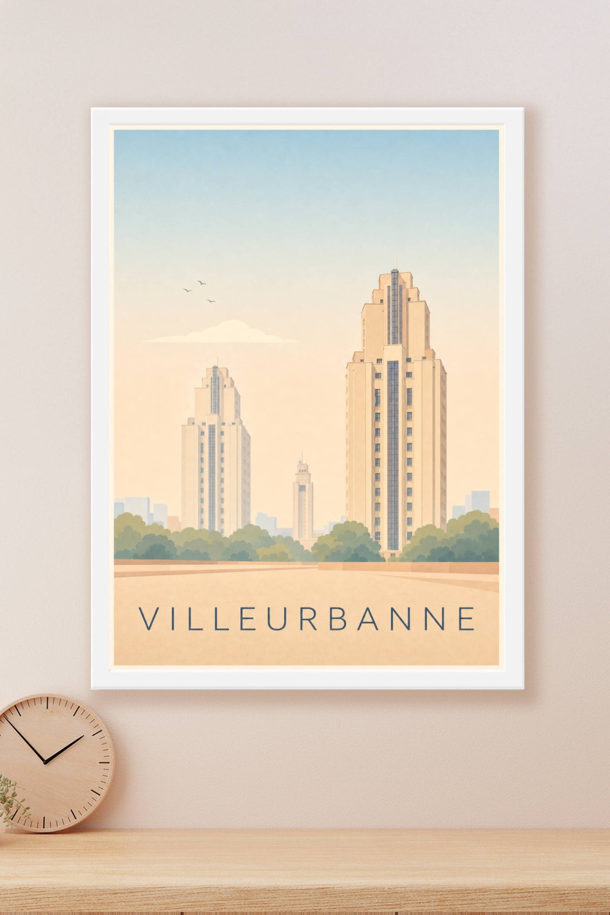 Affiche de Villeurbanne, poster des Gratte-Ciel