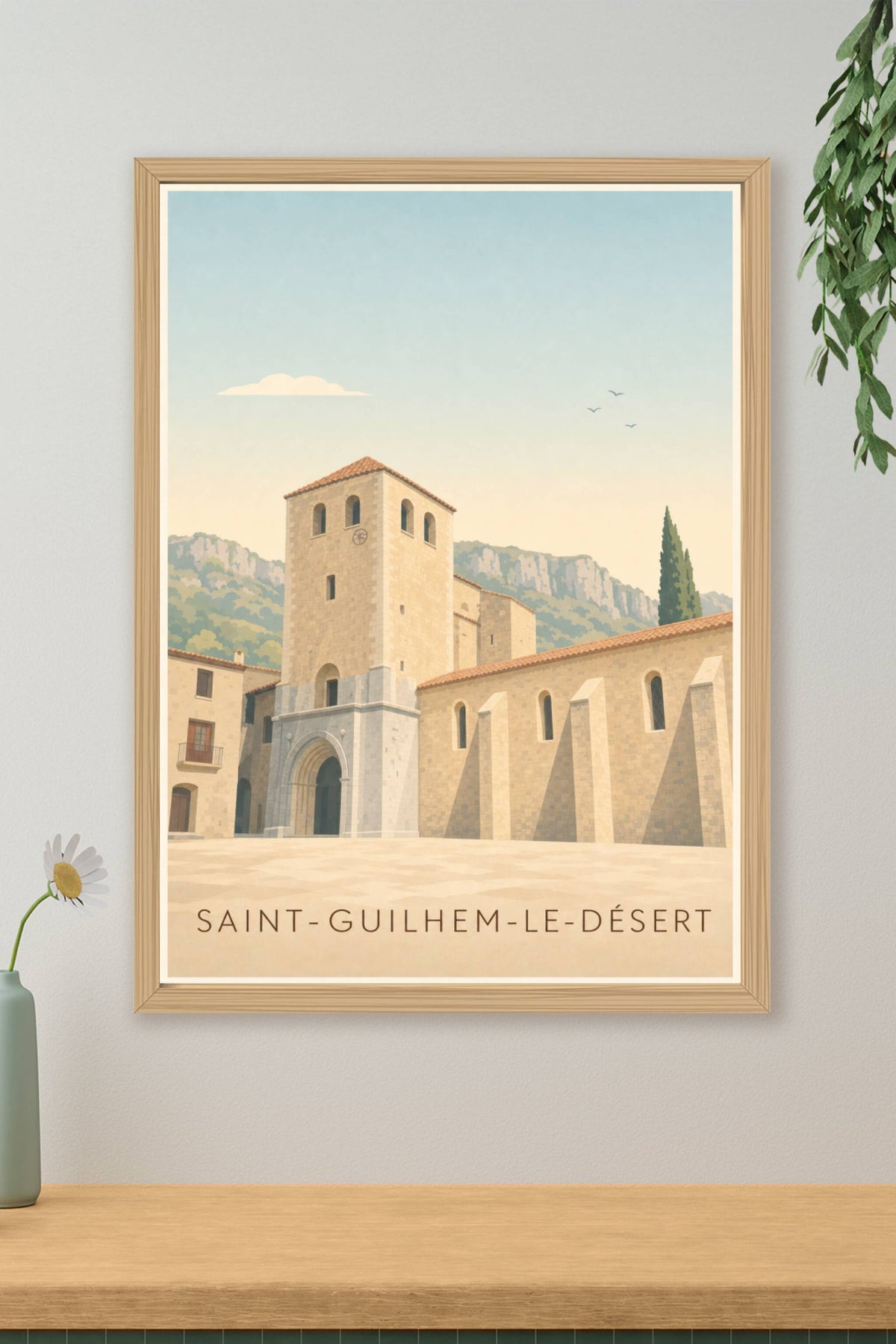 Affiche de Saint-Guilhem-le-Désert, poster abbaye