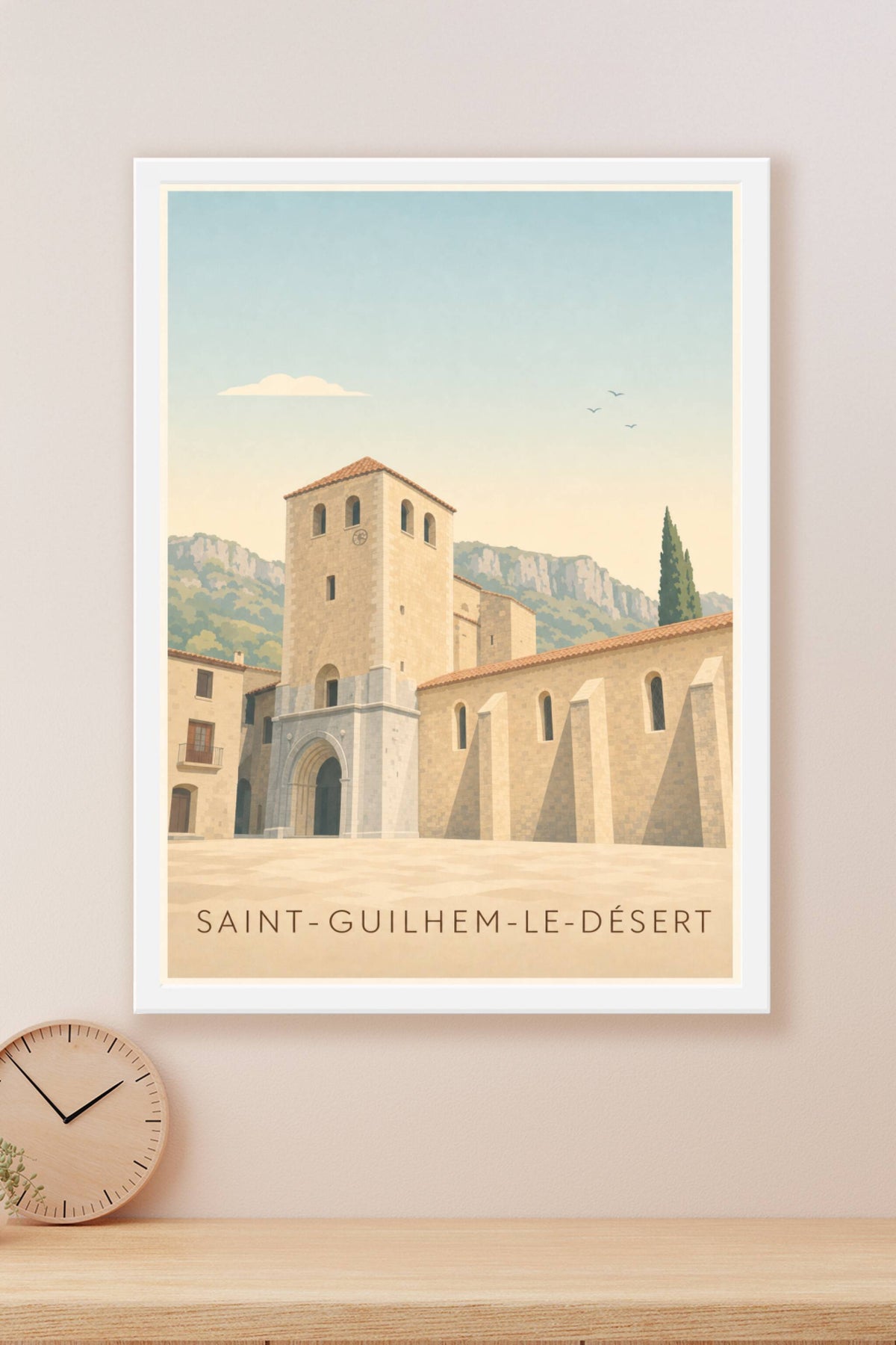 Affiche de Saint-Guilhem-le-Désert, poster abbaye