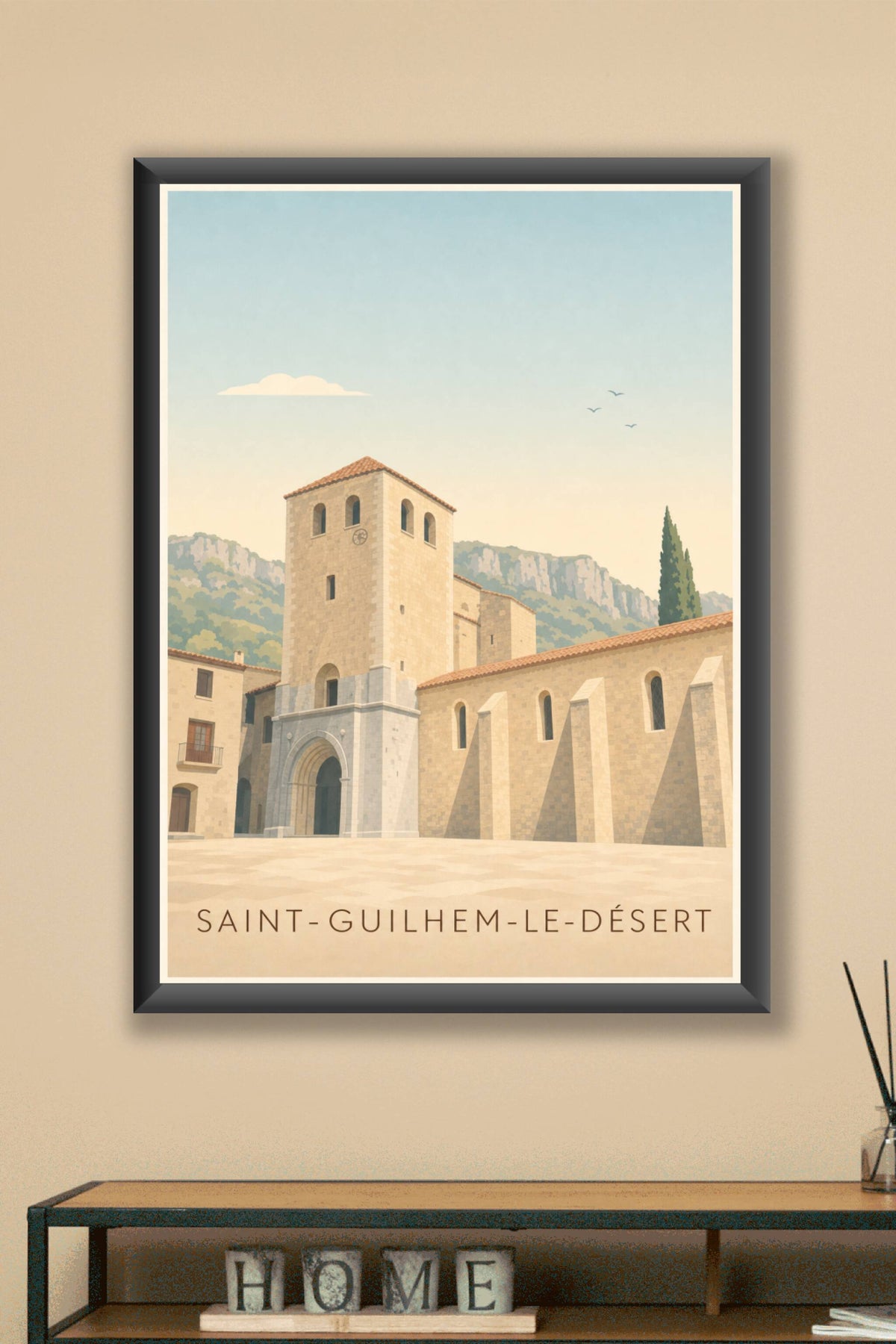 Affiche de Saint-Guilhem-le-Désert, poster abbaye
