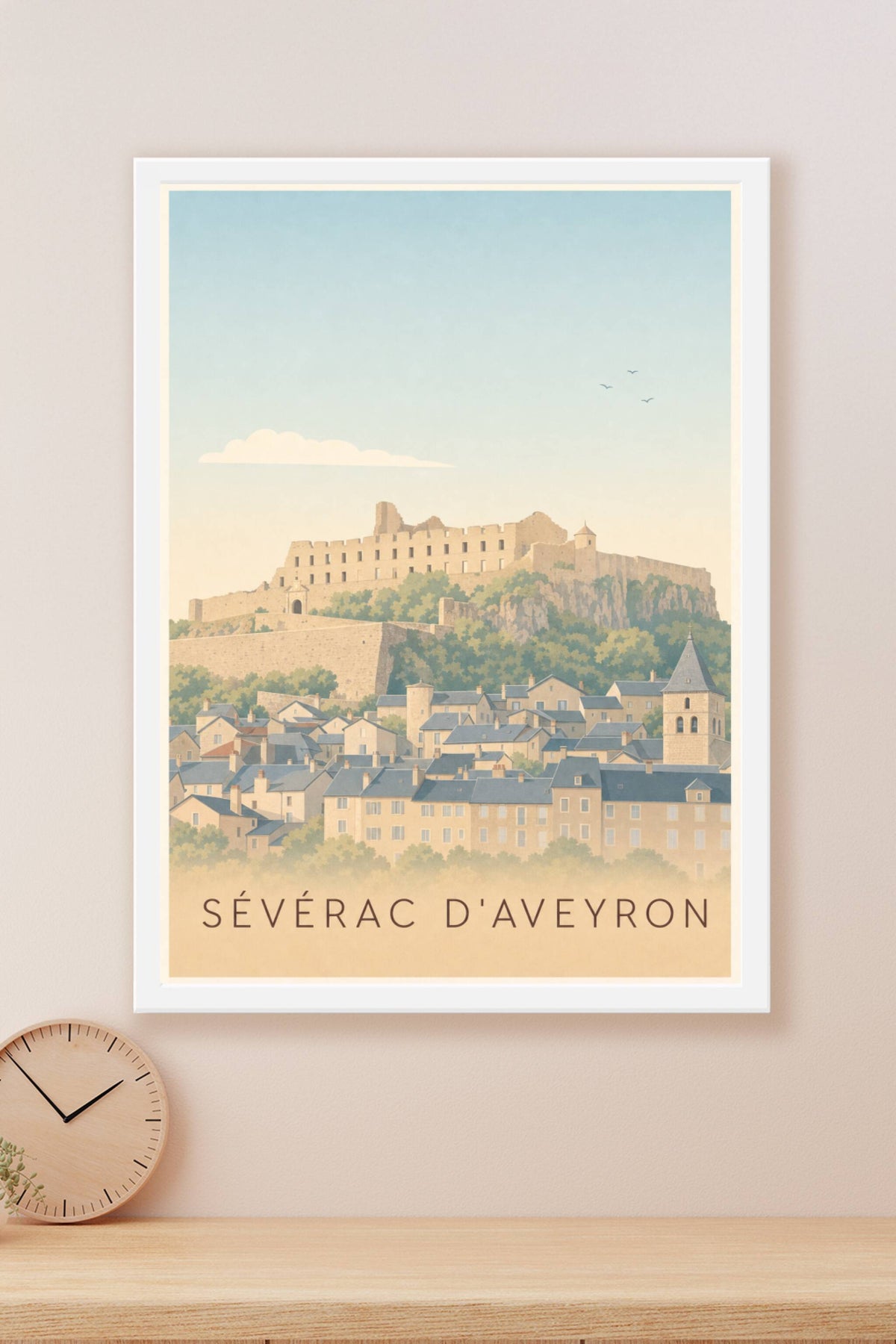 Affiche de Sévérac d'Aveyron, poster château médiéval