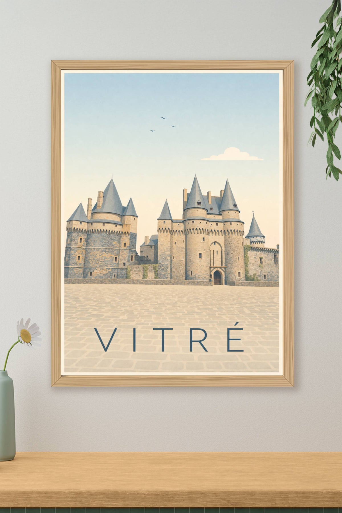 Affiche de Vitré, poster du château médiéval