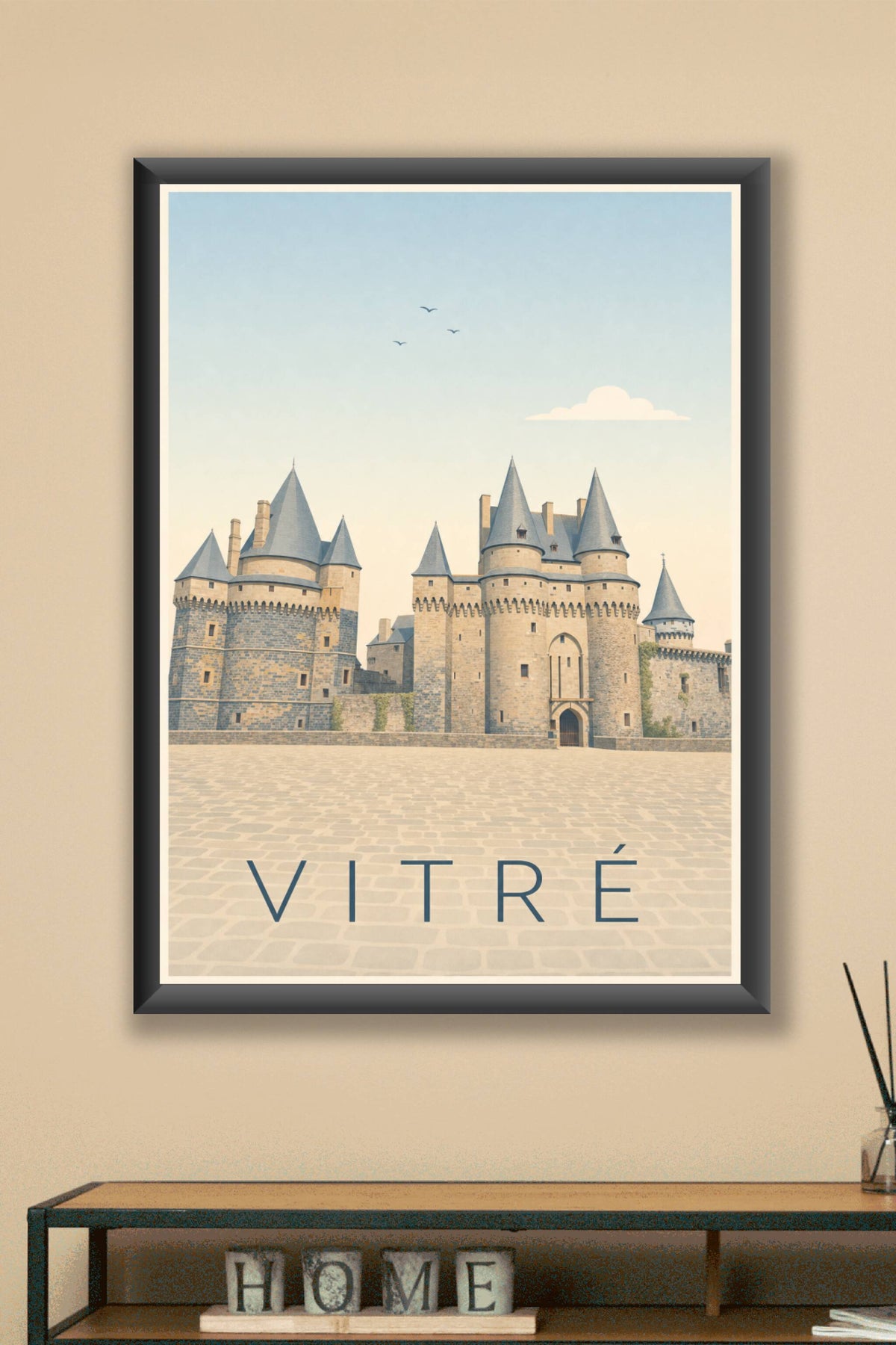 Affiche de Vitré, poster du château médiéval
