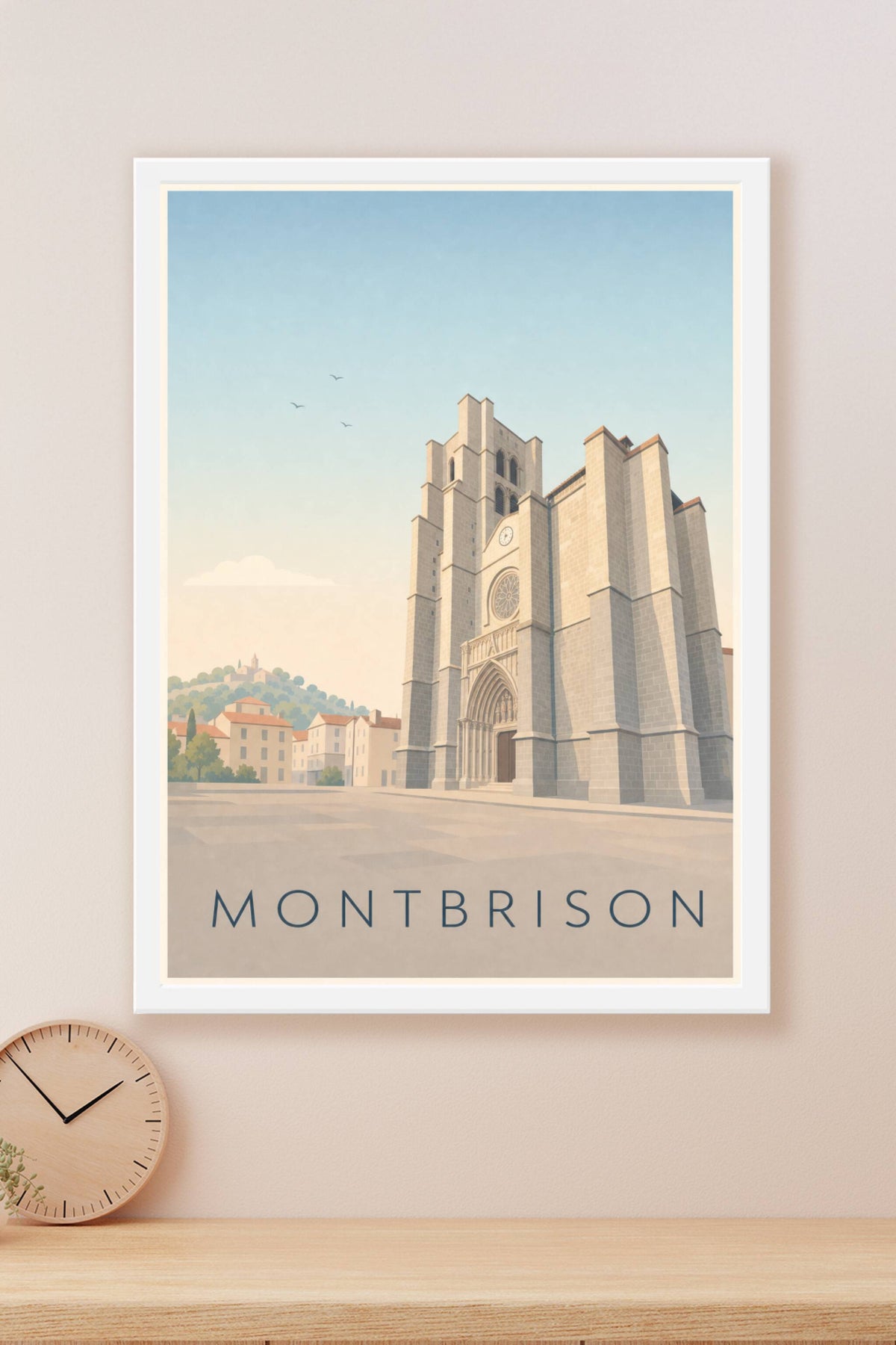 Affiche de Montbrison, poster Collégiale Notre-Dame