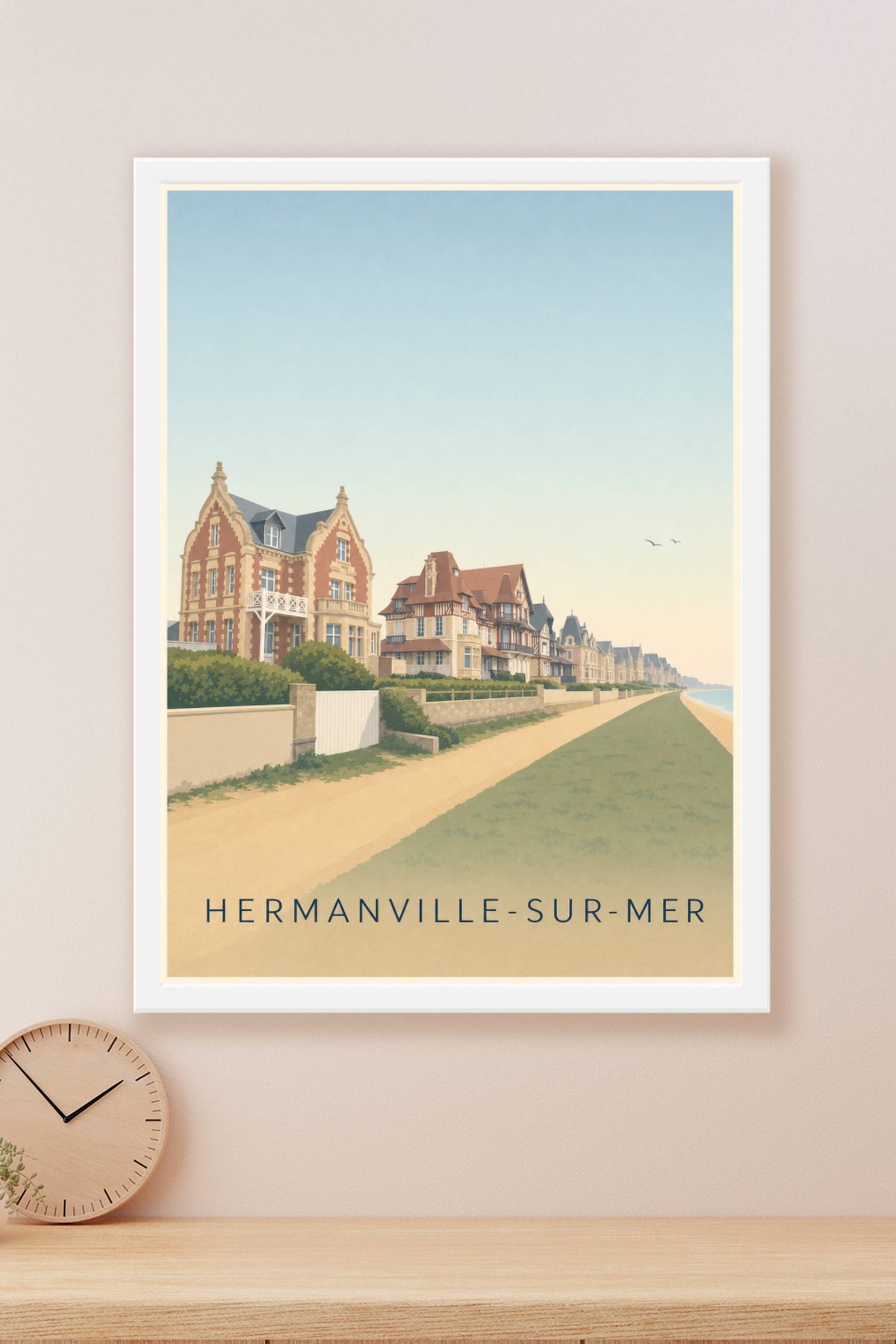 Affiche d'Hermanville-sur-Mer, poster villas de plage