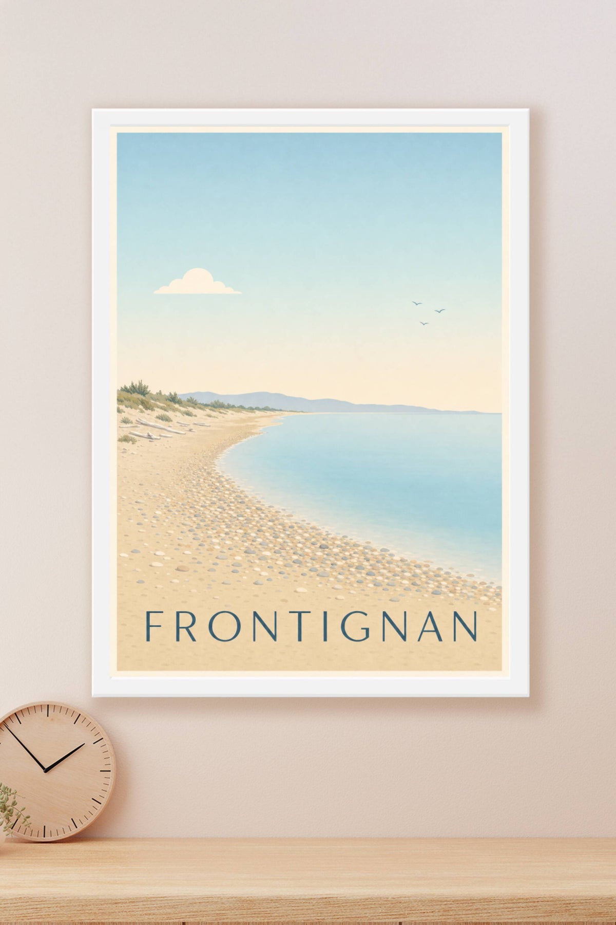 Poster de Frontignan, affiche plage et mer