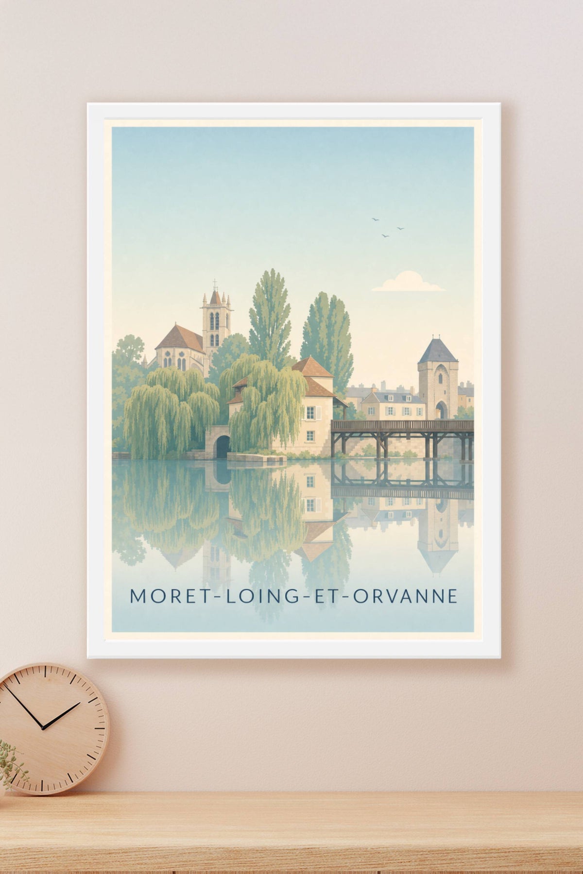 Affiche de Moret-Loing-et-Orvanne, poster pont en bois
