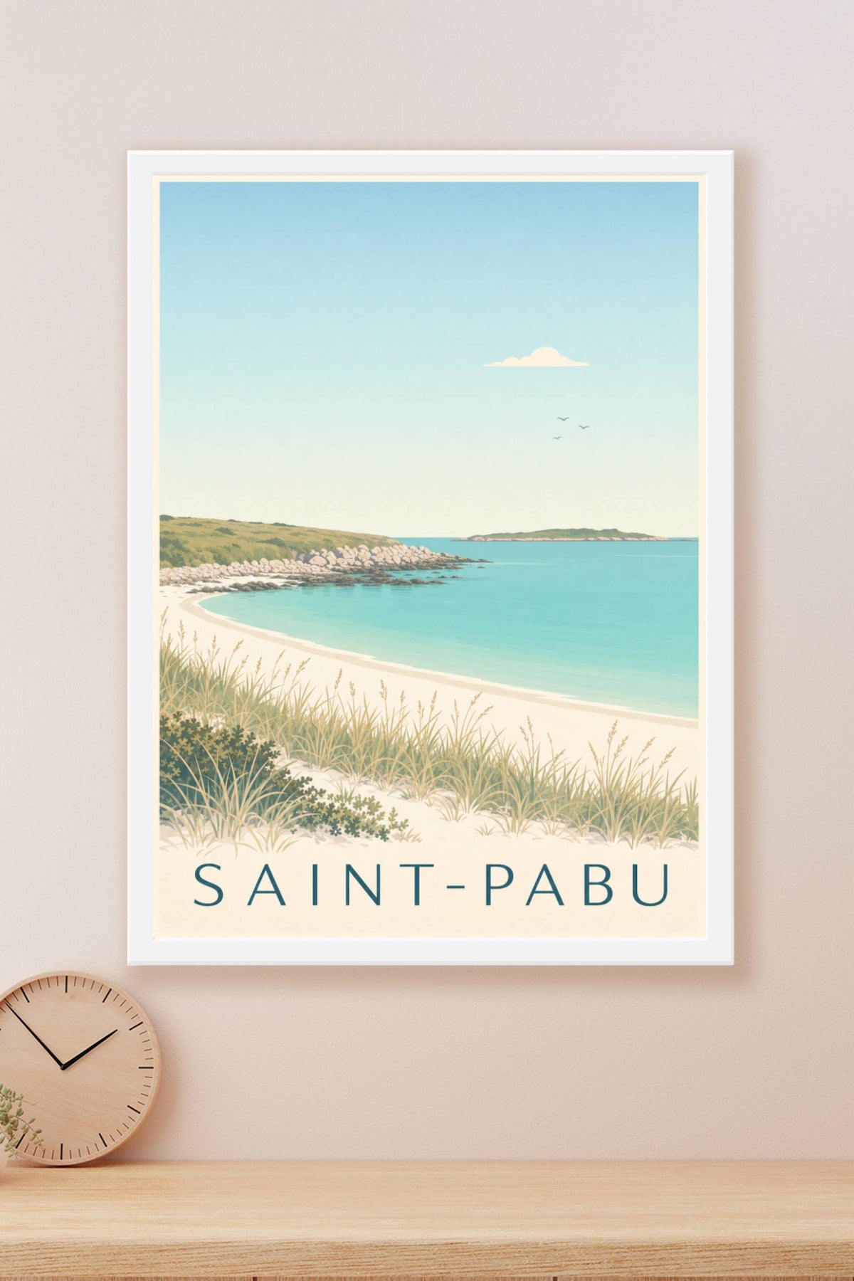 Affiche de Saint-Pabu, poster littoral breton