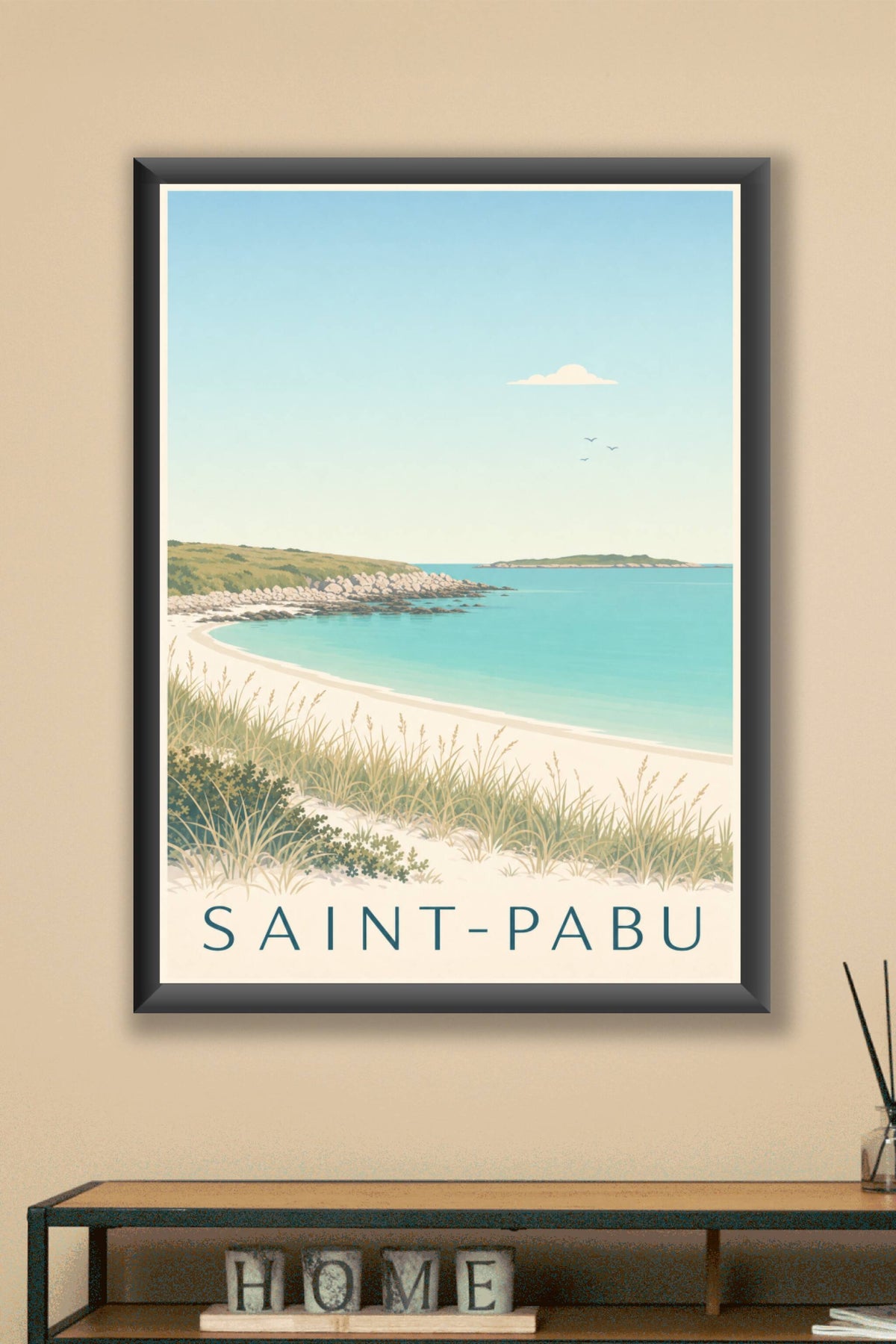 Affiche de Saint-Pabu, poster littoral breton