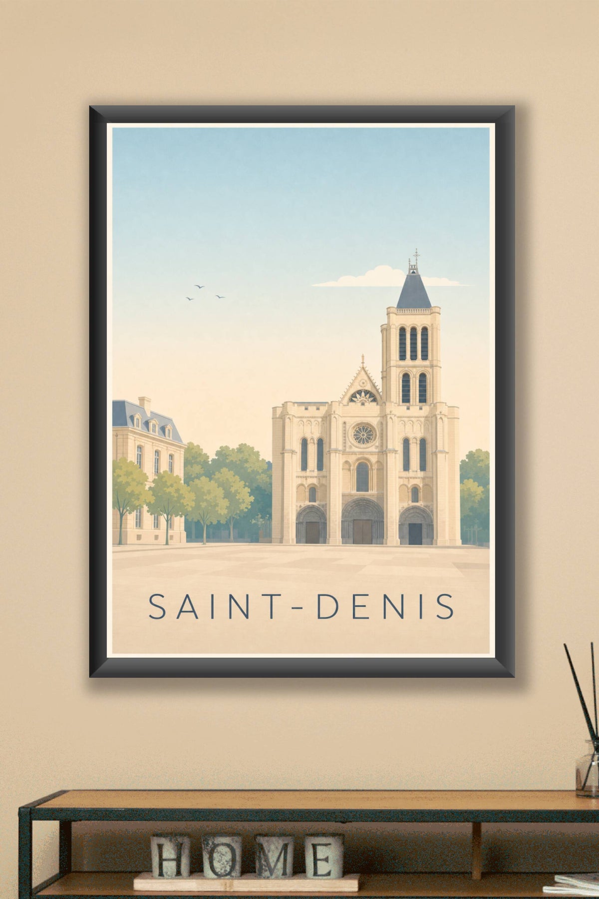 Affiche de Saint-Denis, poster Basilique historique