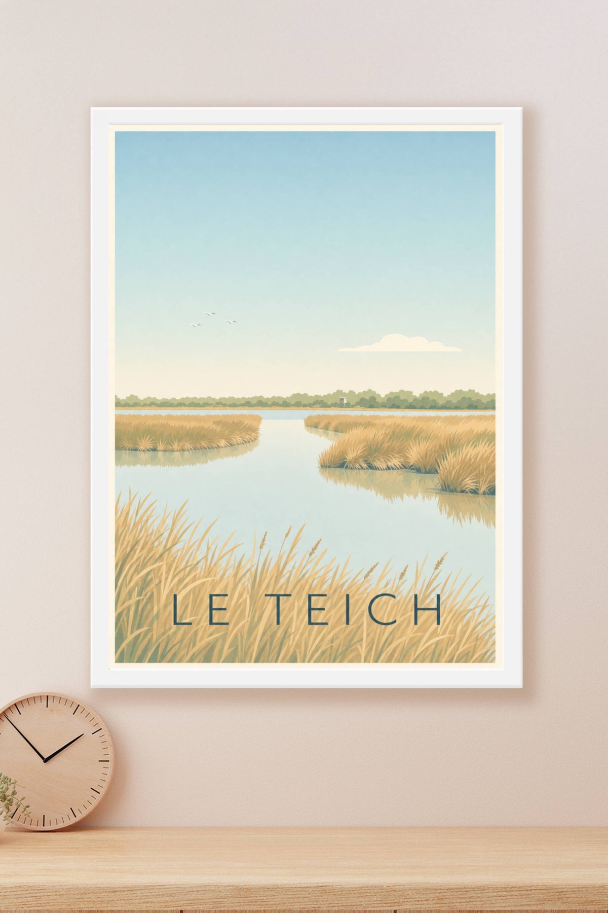 Affiche du Teich, poster réserve ornithologique