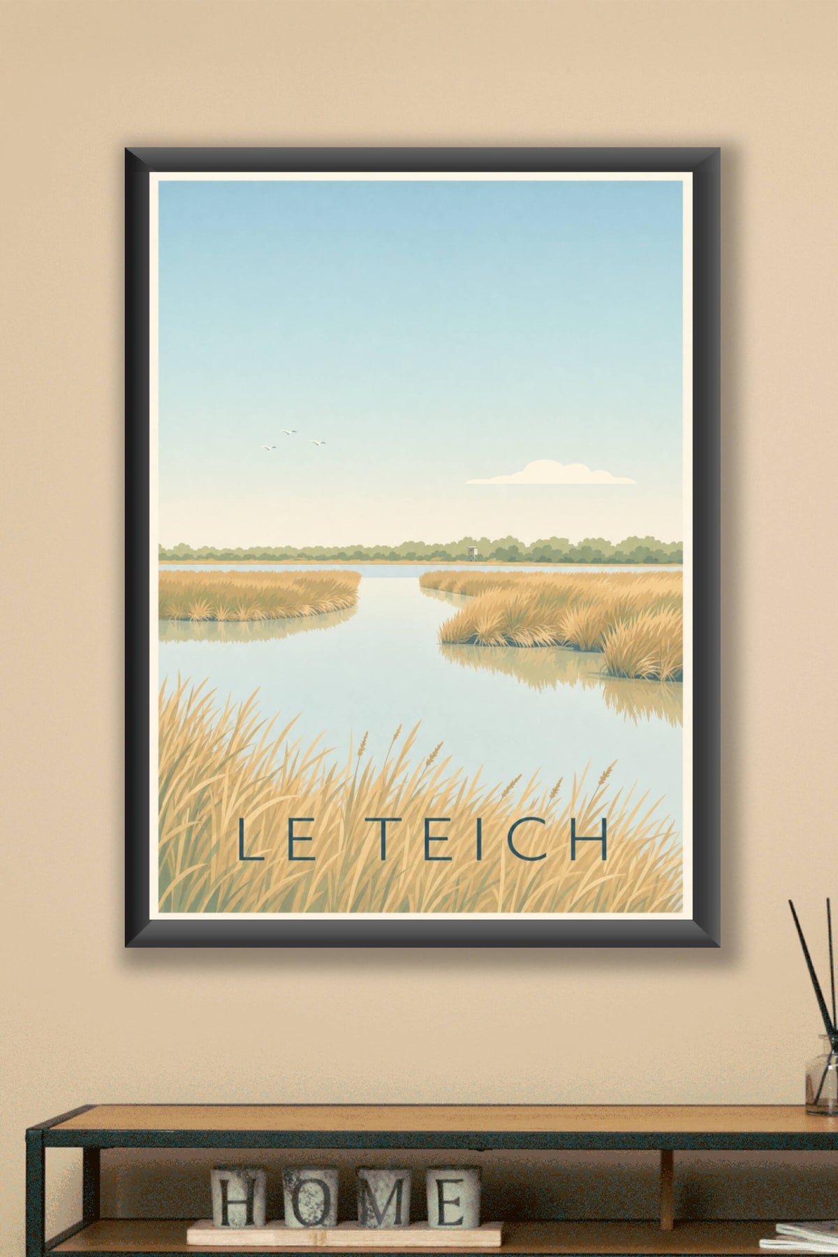 Affiche du Teich, poster réserve ornithologique