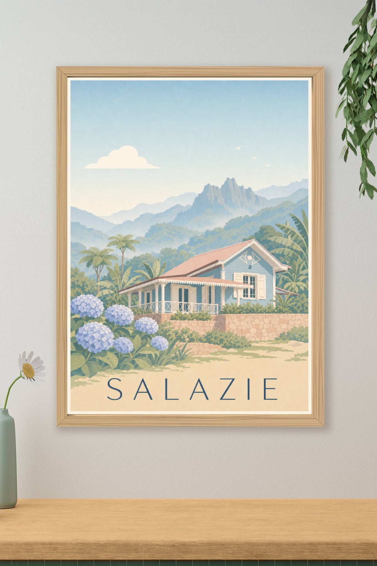 Affiche de Salazie, poster case créole