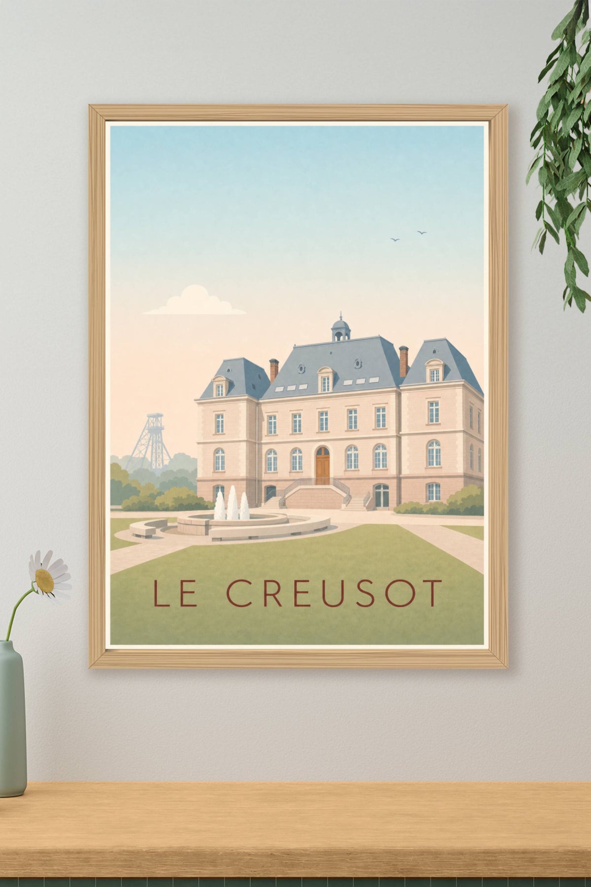 Affiche Le Creusot, poster Château de la Verrerie