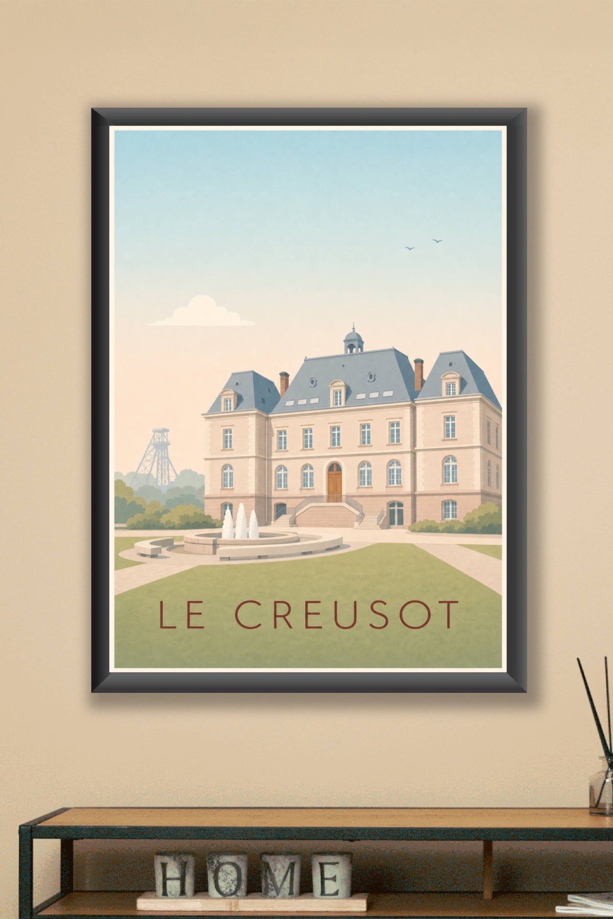 Affiche Le Creusot, poster Château de la Verrerie