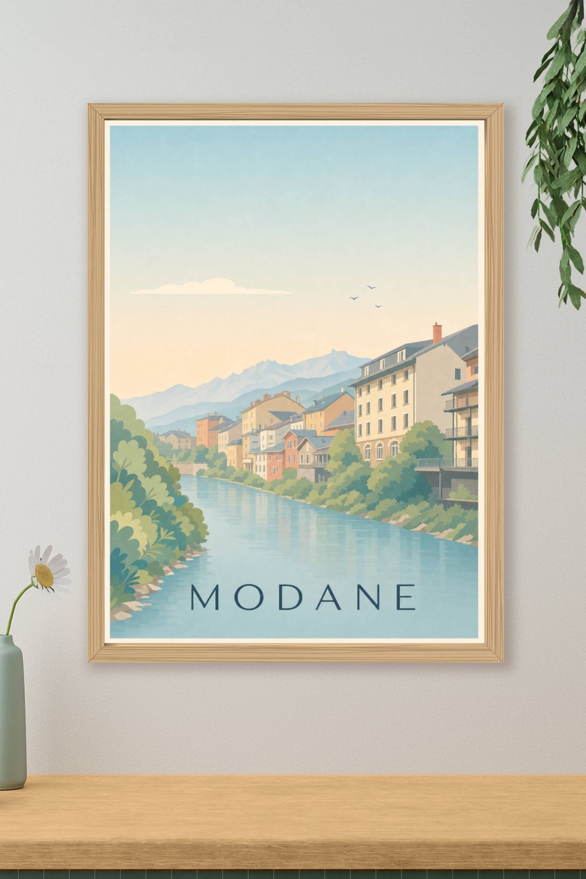 Affiche de Modane, poster bord de l'Arc