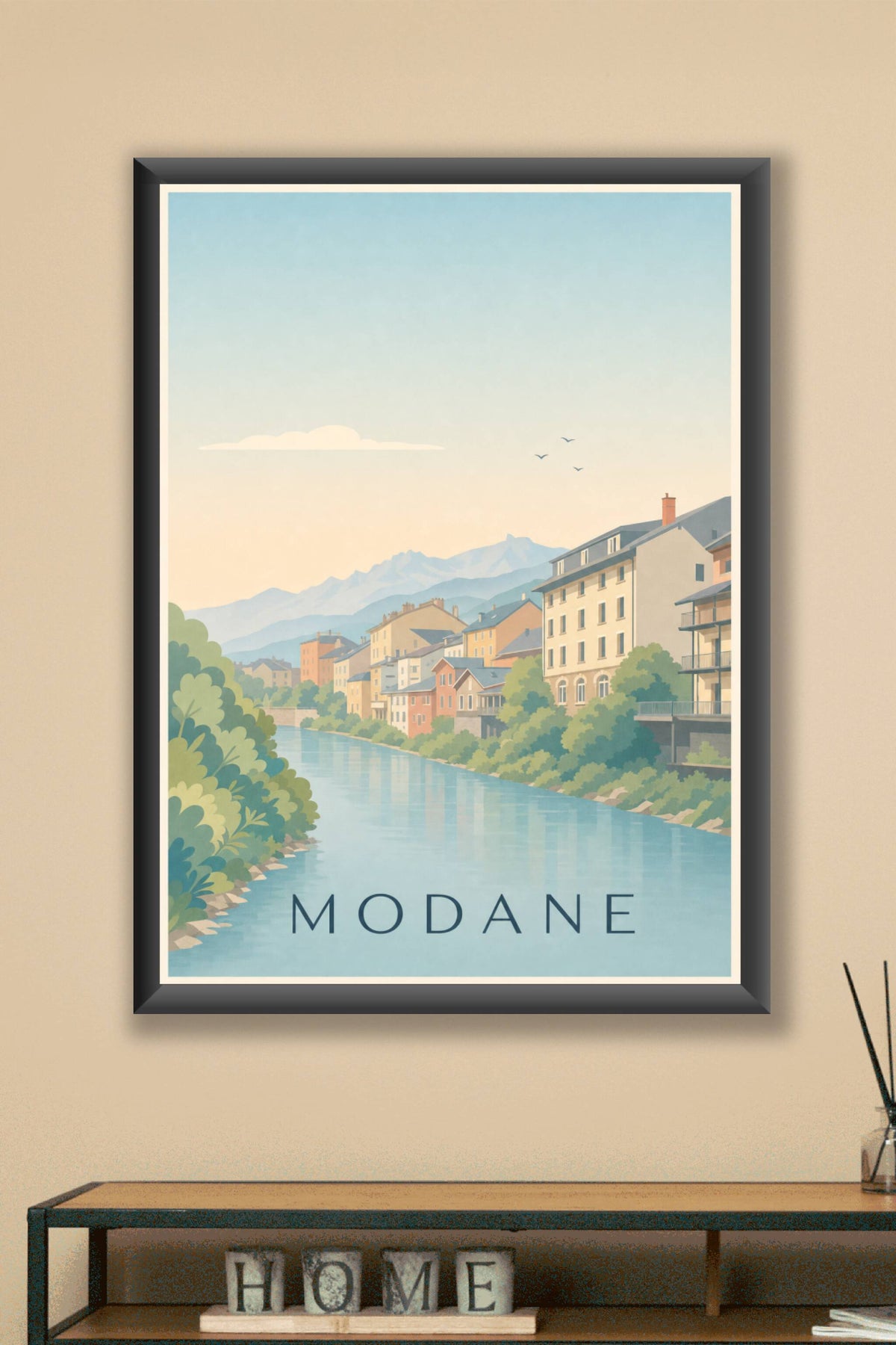 Affiche de Modane, poster bord de l'Arc