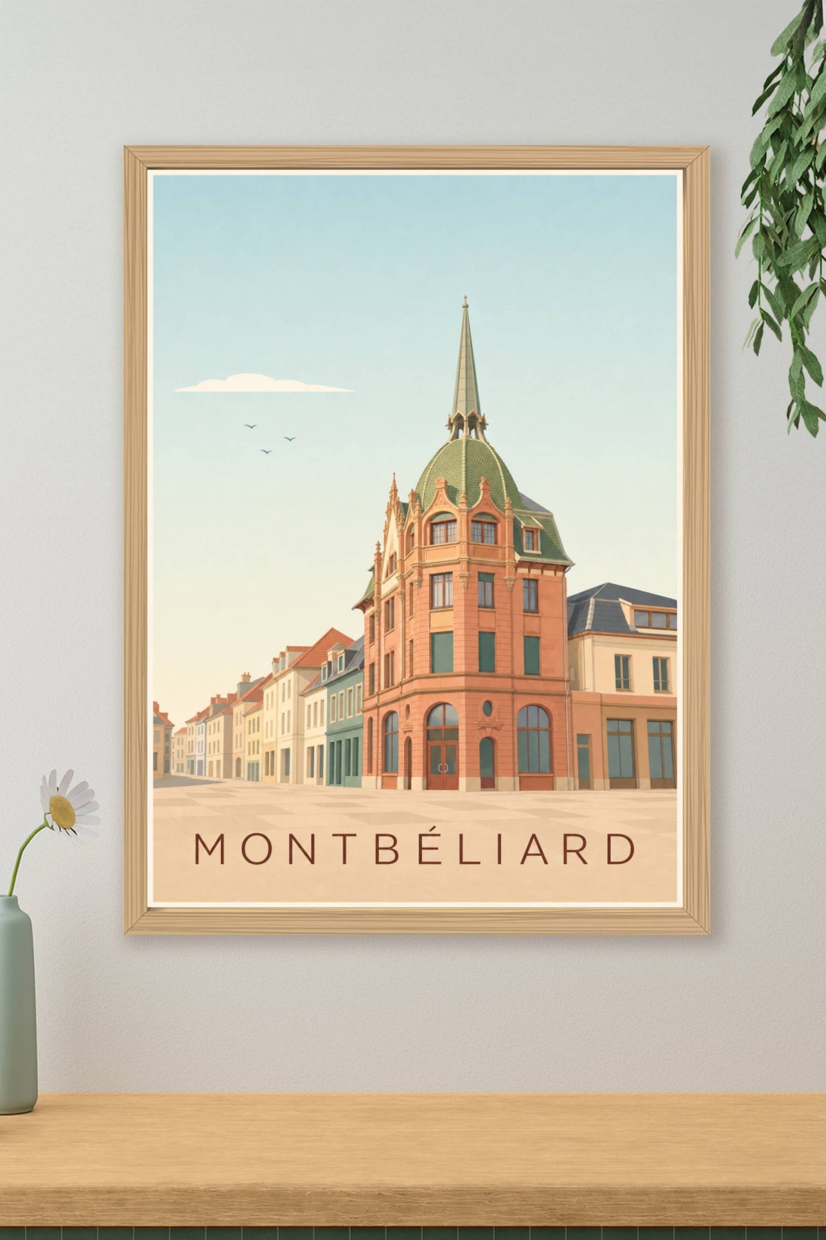 Affiche de Montbéliard, poster de l'Hôtel de Ville
