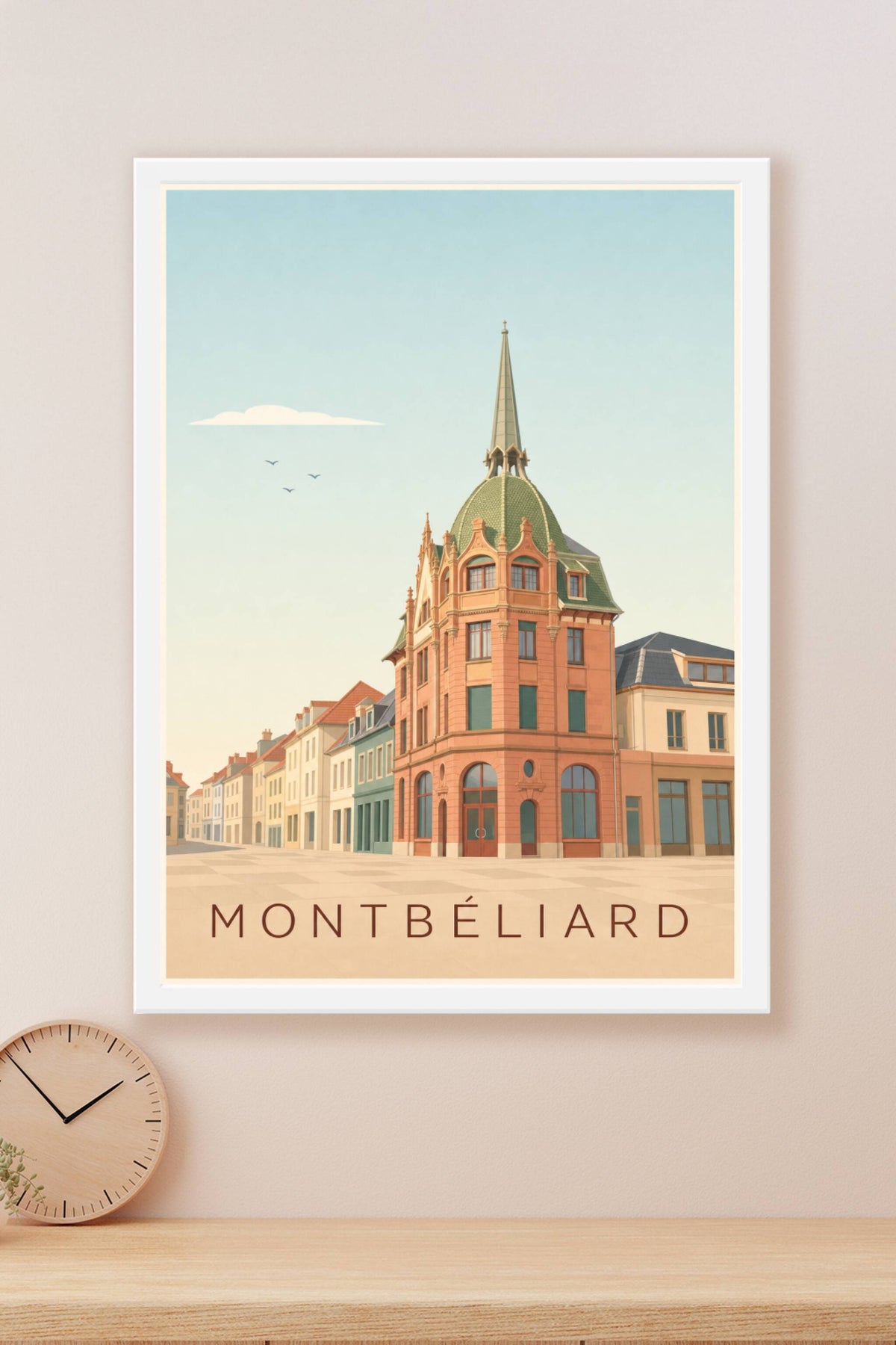 Affiche de Montbéliard, poster de l'Hôtel de Ville