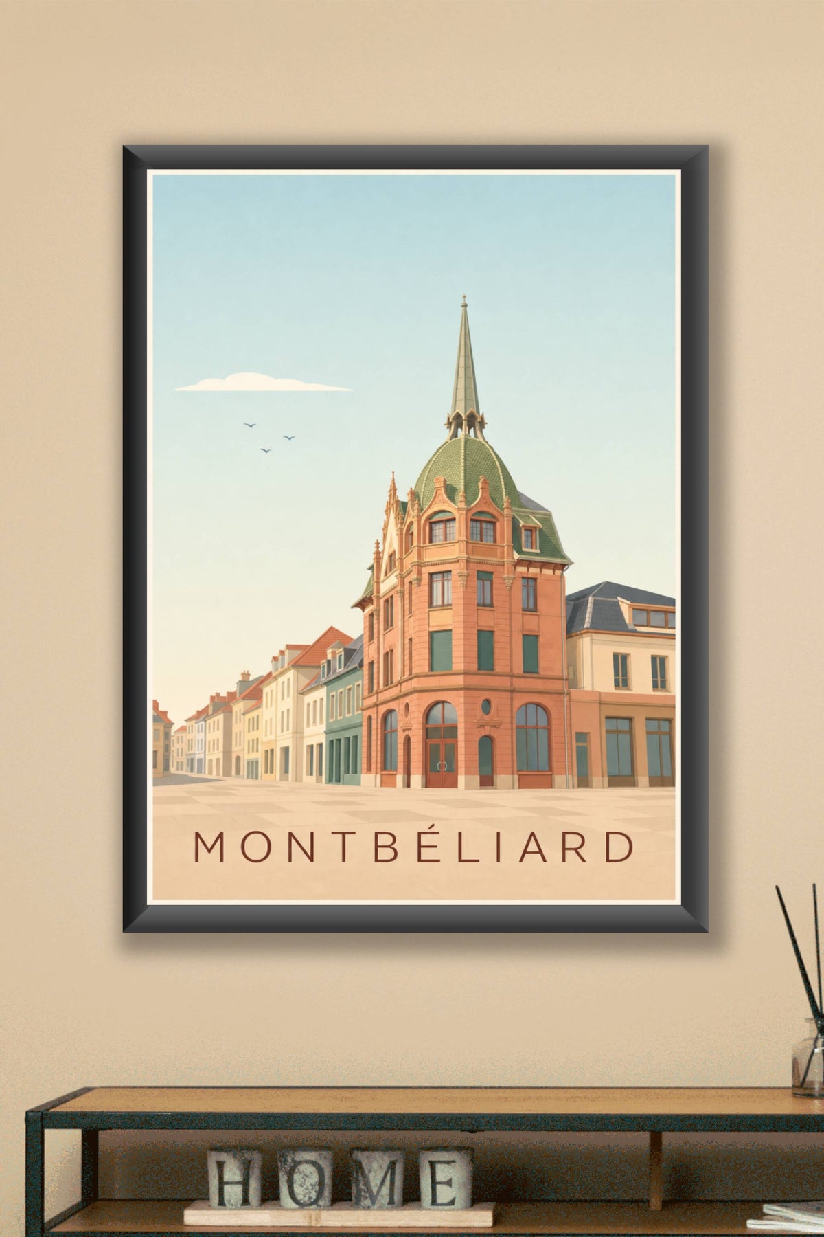 Affiche de Montbéliard, poster de l'Hôtel de Ville