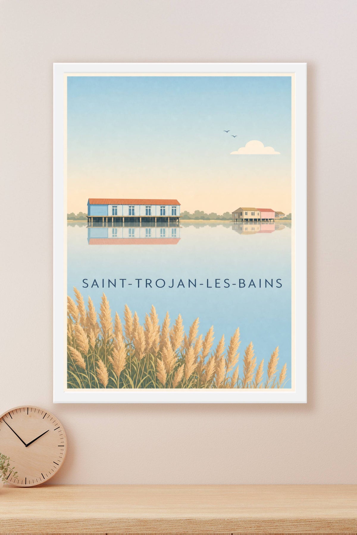 Poster de Saint-Trojan-les-Bains, cabanes sur pilotis