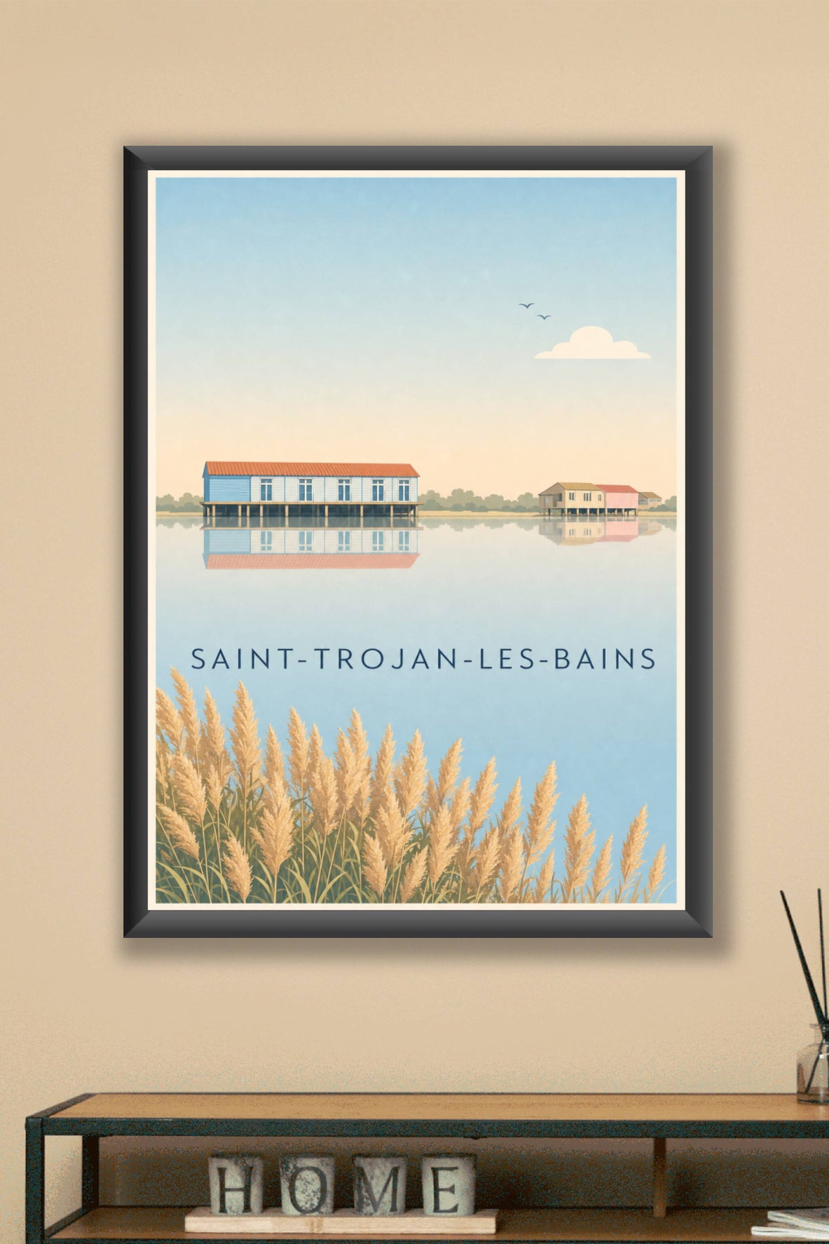 Poster de Saint-Trojan-les-Bains, cabanes sur pilotis