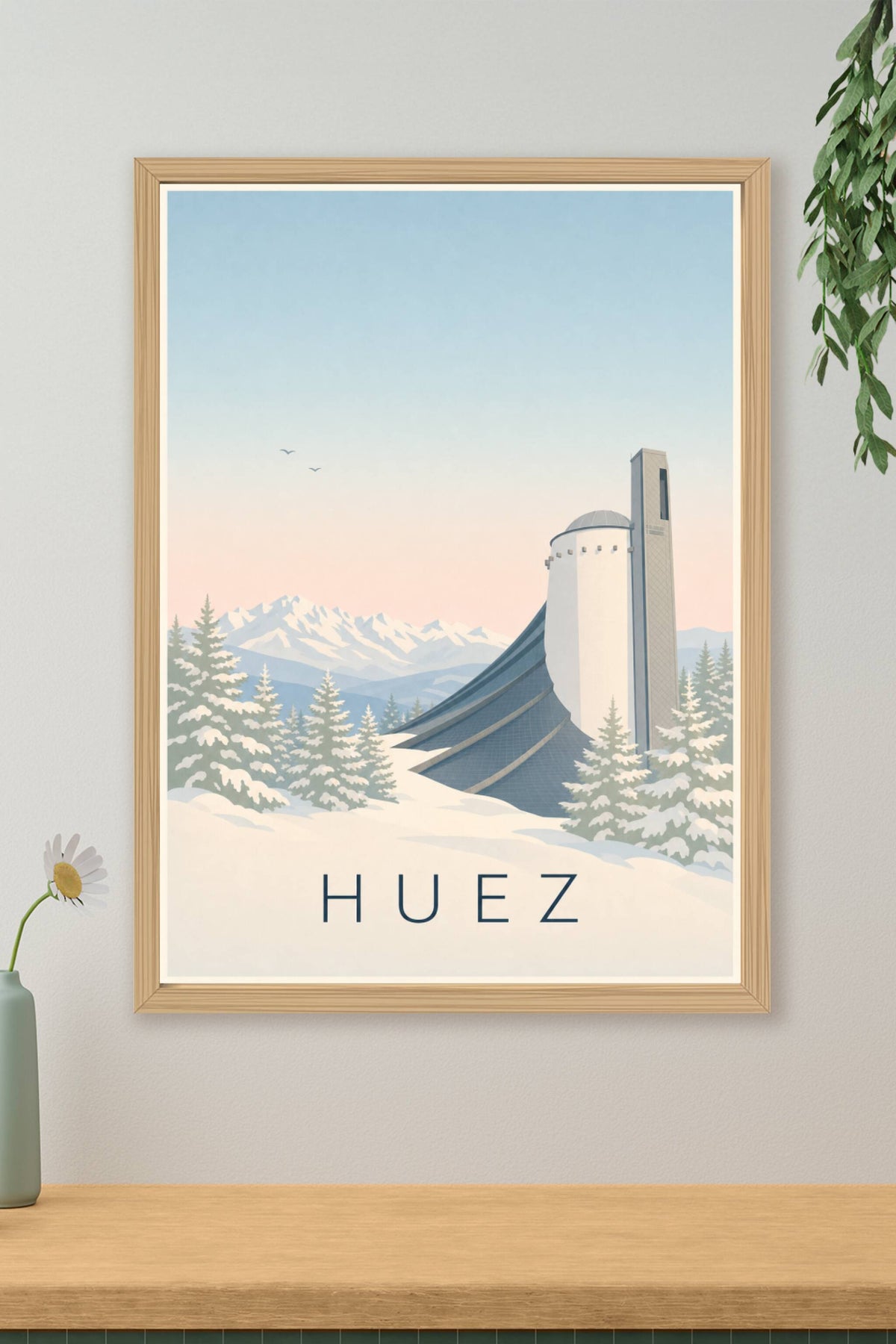 Affiche d'Huez, église Notre-Dame des Neiges