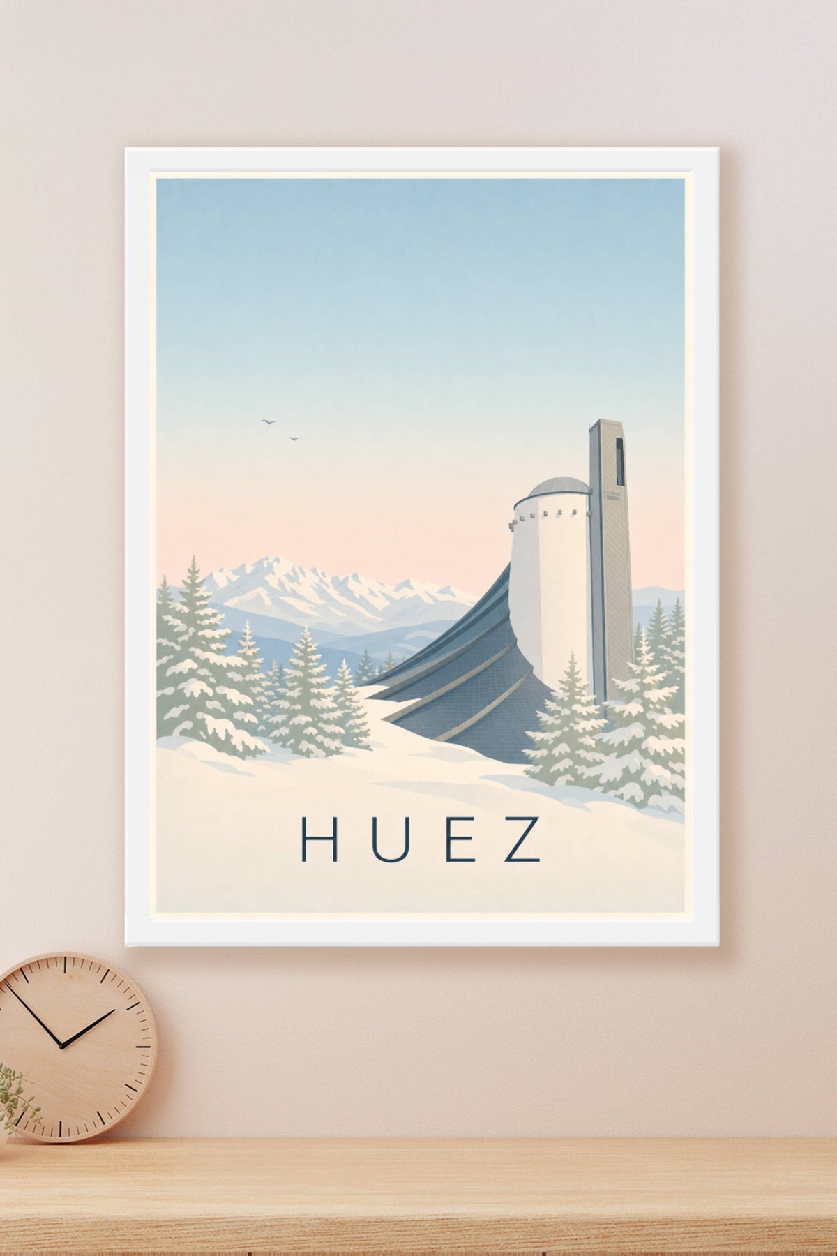 Affiche d'Huez, église Notre-Dame des Neiges