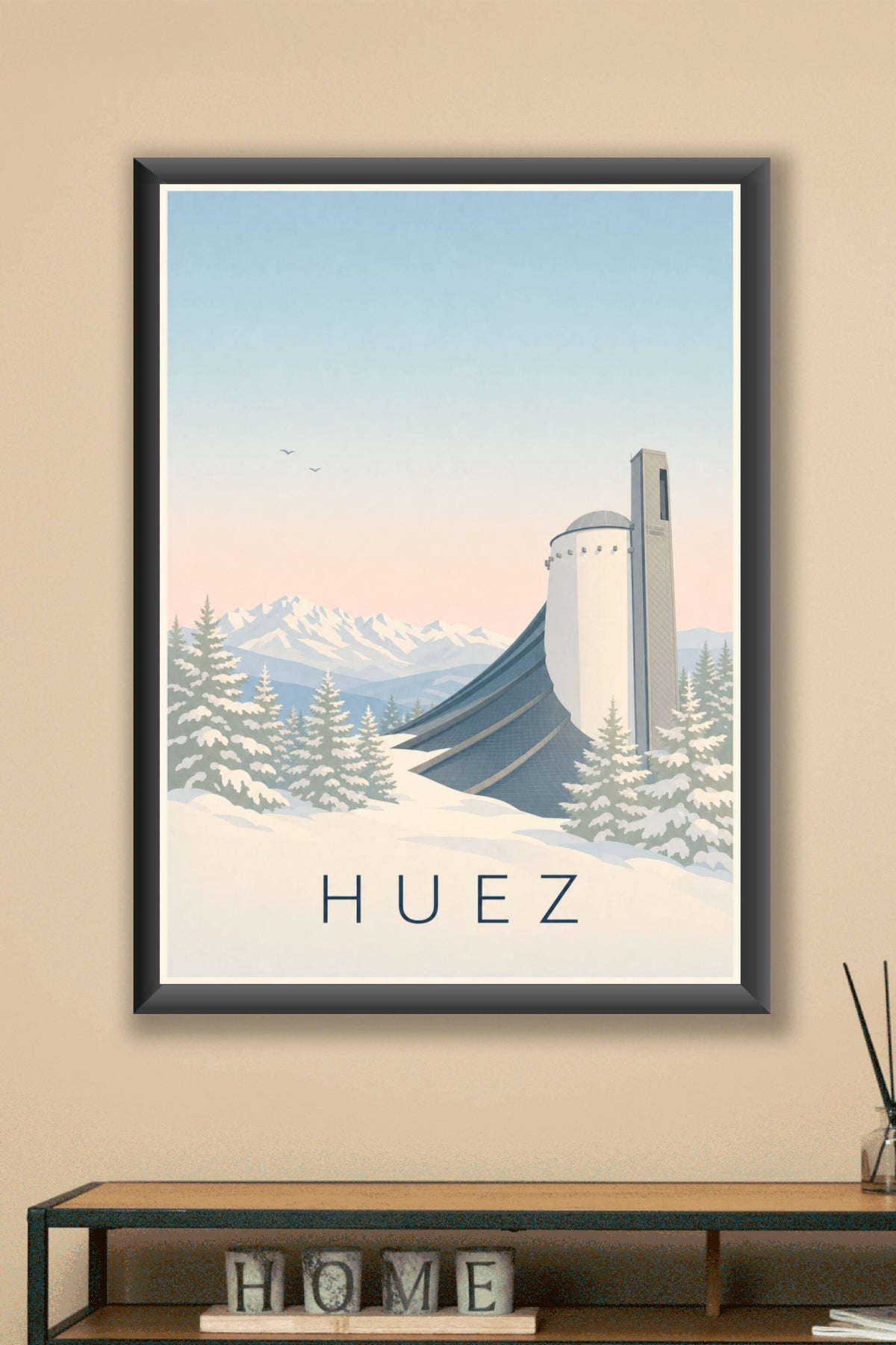 Affiche d'Huez, église Notre-Dame des Neiges